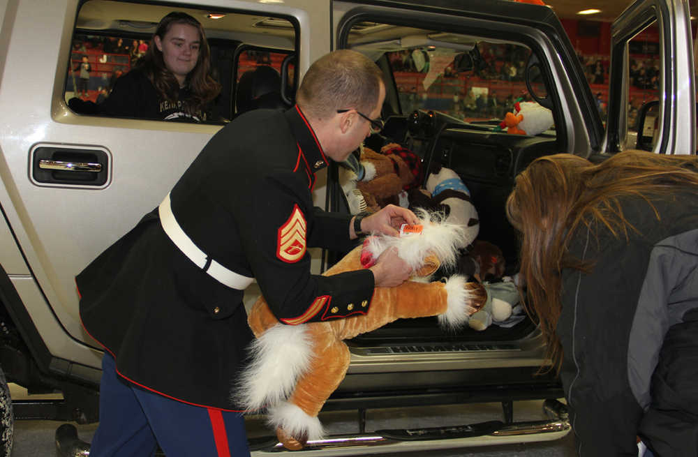 Marines take Friendly Fluffy Fury Fire as Toys for Tots campaign takes off