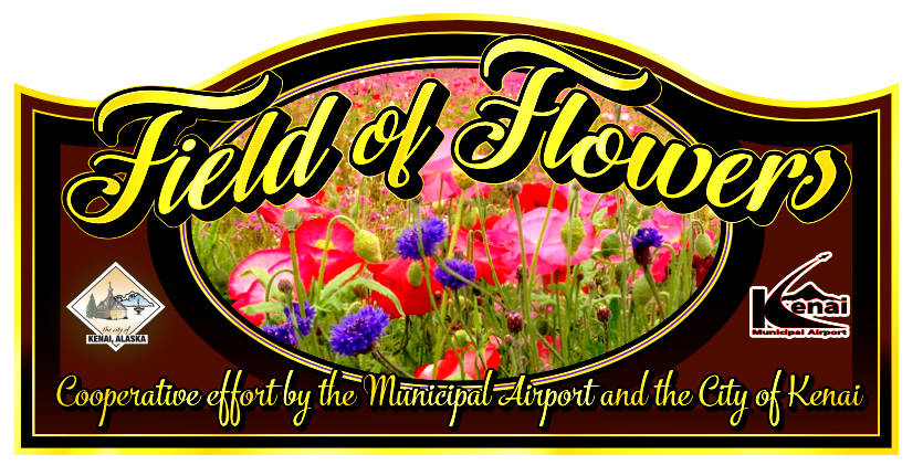 The Kenai Airport Commission has proposed that this sign, designed by the Kenai Neon Sign Company, face the Kenai Spur Highway from the annual wildflower field that Kenai’s city government plants in the vacant municipal land between the Spur and Lawton Drive. The Kenai Airport Commission has been developing plans for the sign — which would occupy a city-owned property legally dedicated to support the Kenai Municipal Airport and long contested between residential neighbors and prospective developers — since October 2017. The Kenai City Council will vote on whether to erect it after it’s considered by the Kenai Beautification Committee, then again by the Airport Commission. (Courtesy of the City of Kenai)