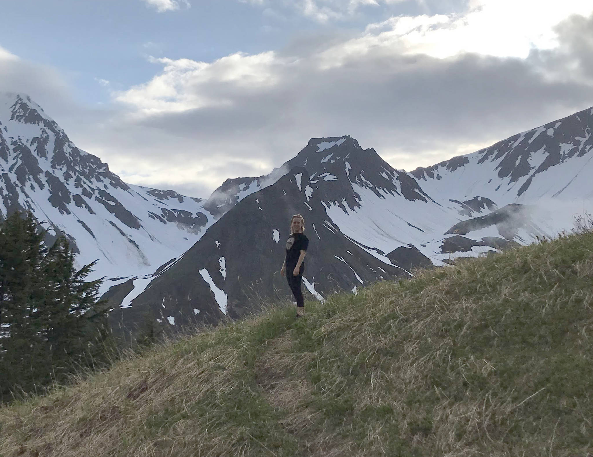 The author is seen here running the Lost Lake Trail. She is signed up for the 16-mile run on Aug. 25 and training for the race while dealing with a sprained ankle. (Photo provided by Kat Sorensen)