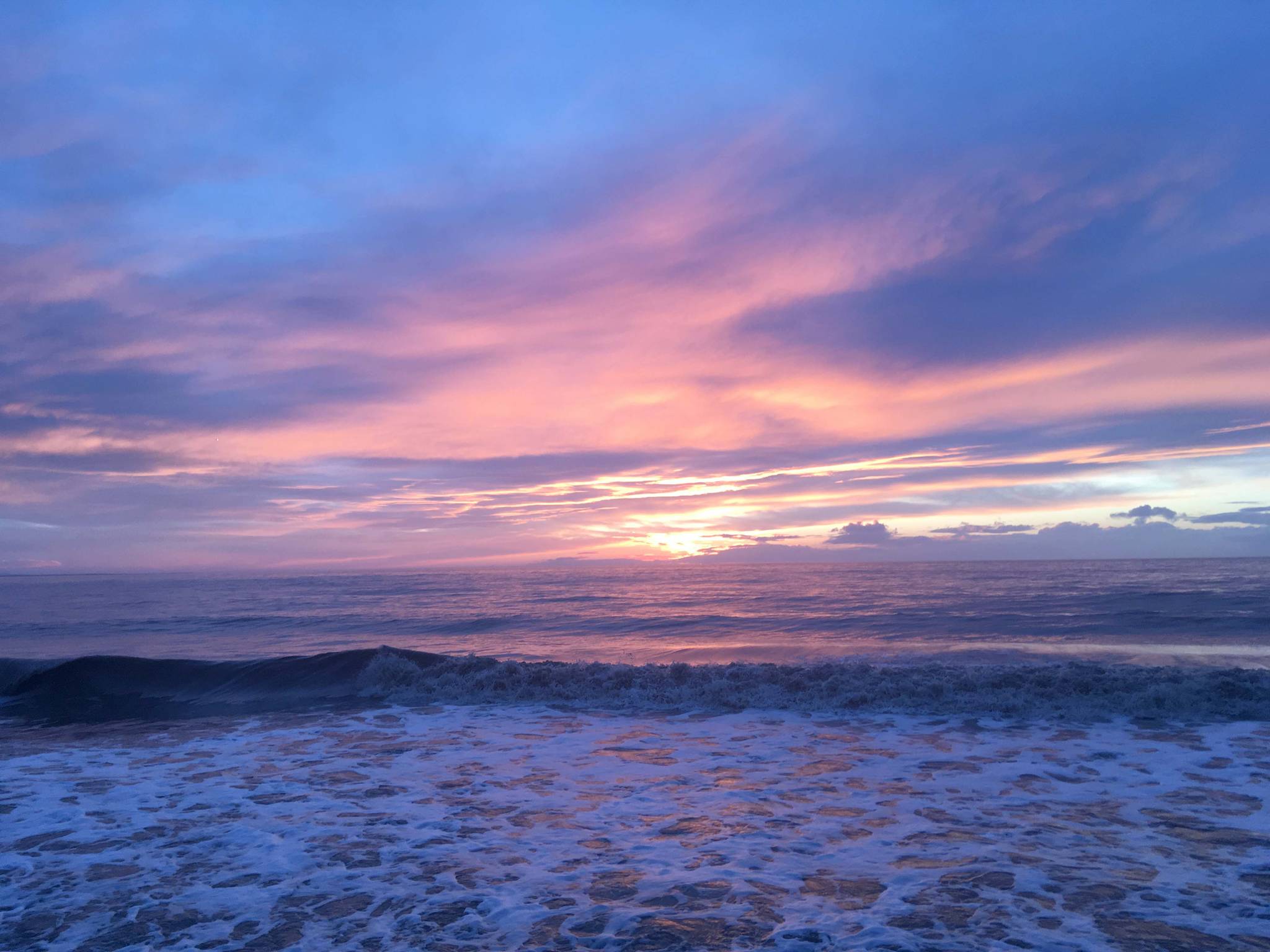 A sunset as seen from the Kenai beach in early January this year. (Photo by Jeff Helminiak/Peninsula Clarion)