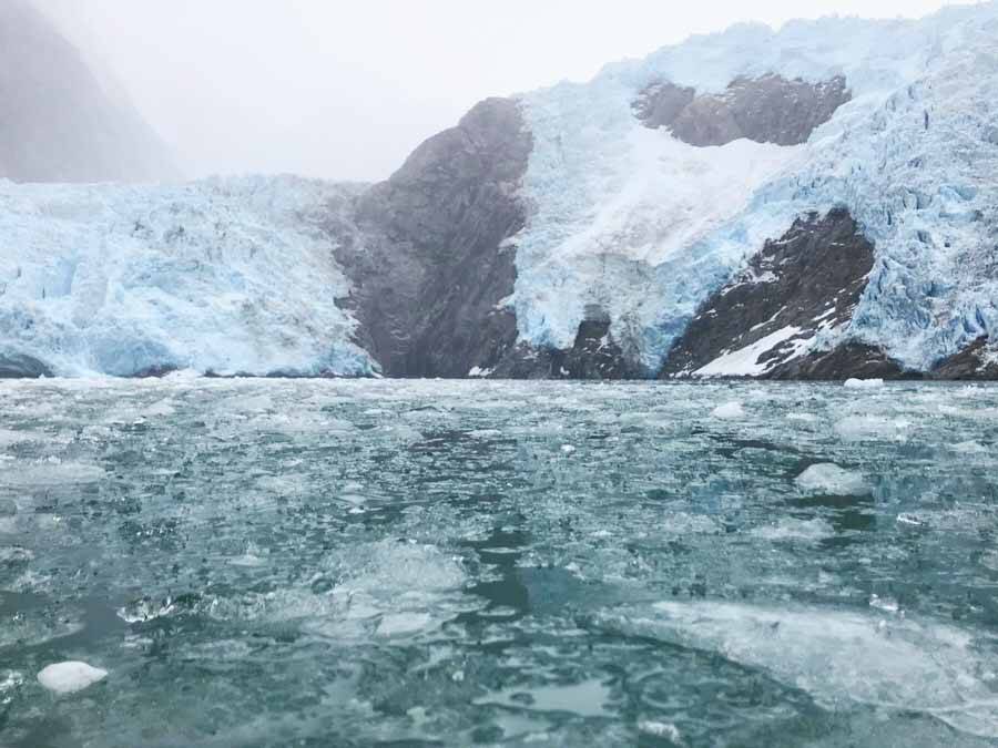 Northwestern Glacier, pictured here, was named by U. S. Grant of the United States Geological Survey for Northwestern University, where Grant was the chair of the geology department. (Photo provided by Kat Sorensen)