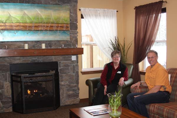 Colleen McNulty & Clint hall welcome you to the warmth of assisted living at the new Charis Place in Kenai.