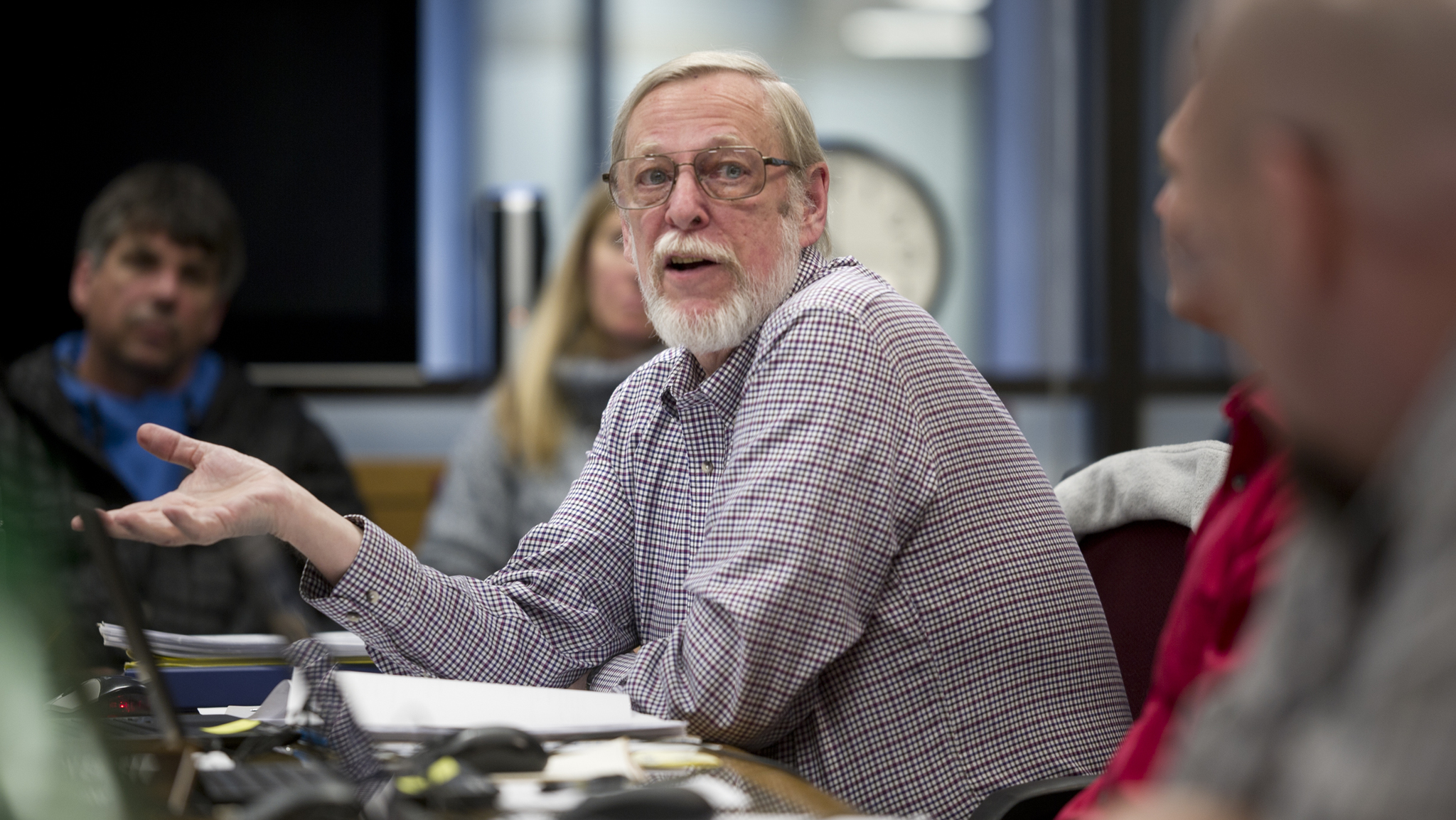 Marijunana Control Board member Loren Jones speaks during their meeting at the Department of Commerce, Community and Economic Development in the State Office Building on Thursday, Feb. 2, 2017.