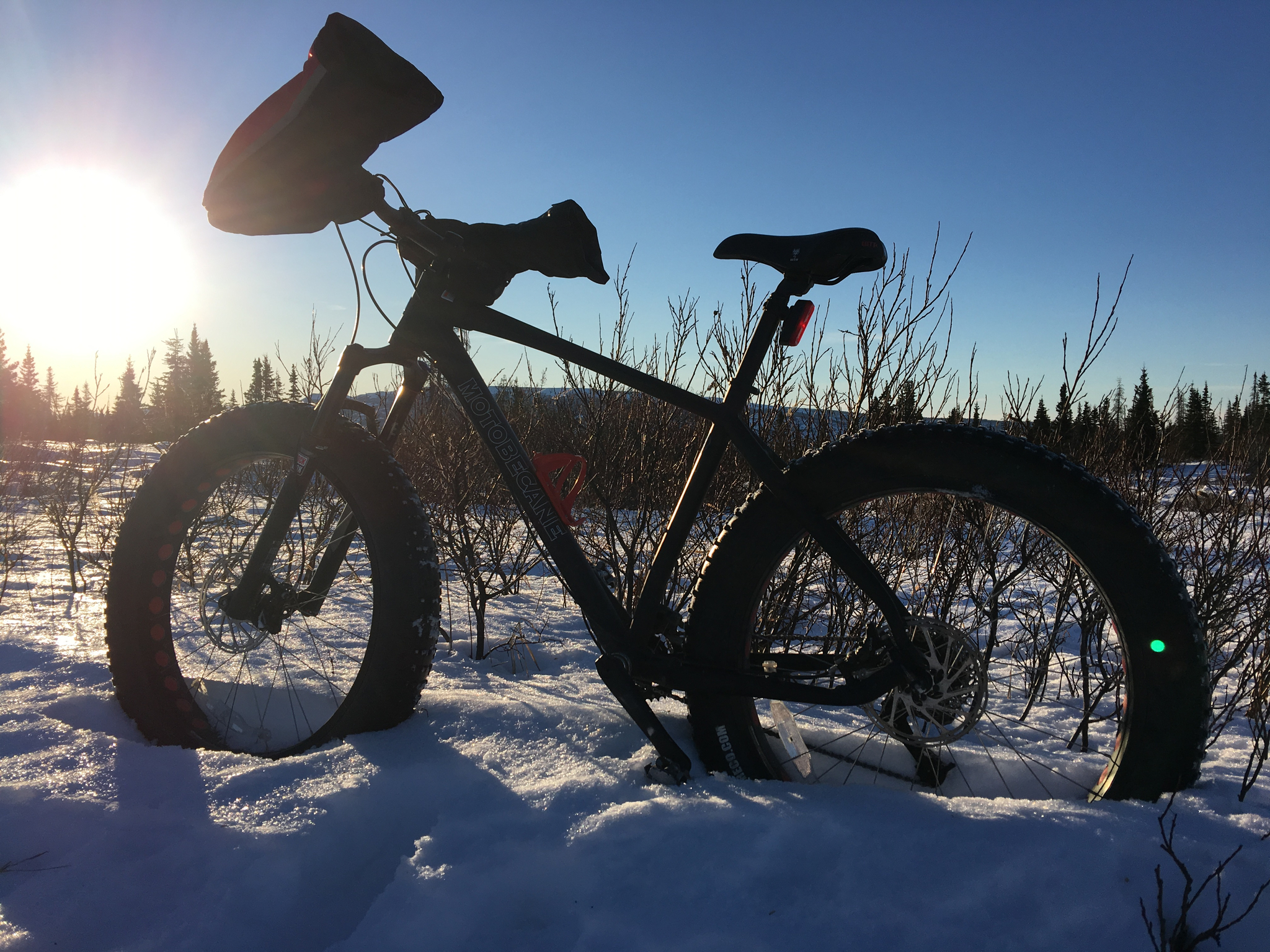 This photo shows a fat tire bike in the Caribou Hills. (Clarion file photo)