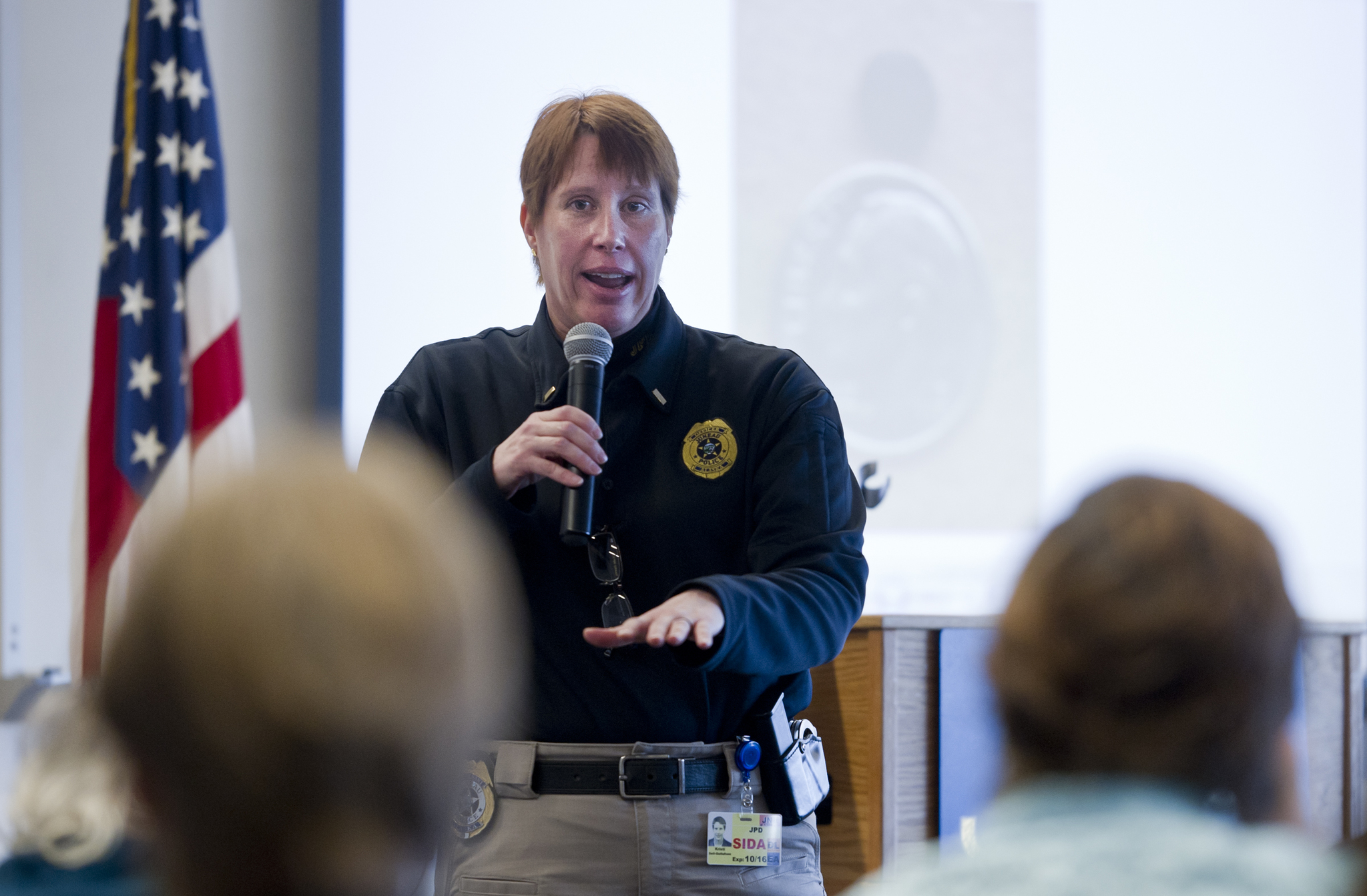 In this December 2015 file photo, Juneau Police Department Lt. Kris Sell speaks to the Juneau Chamber of Commerce about the recent uptick in heroin usage and violent crime in Juneau. (Michael Penn/Juneau Empire File)