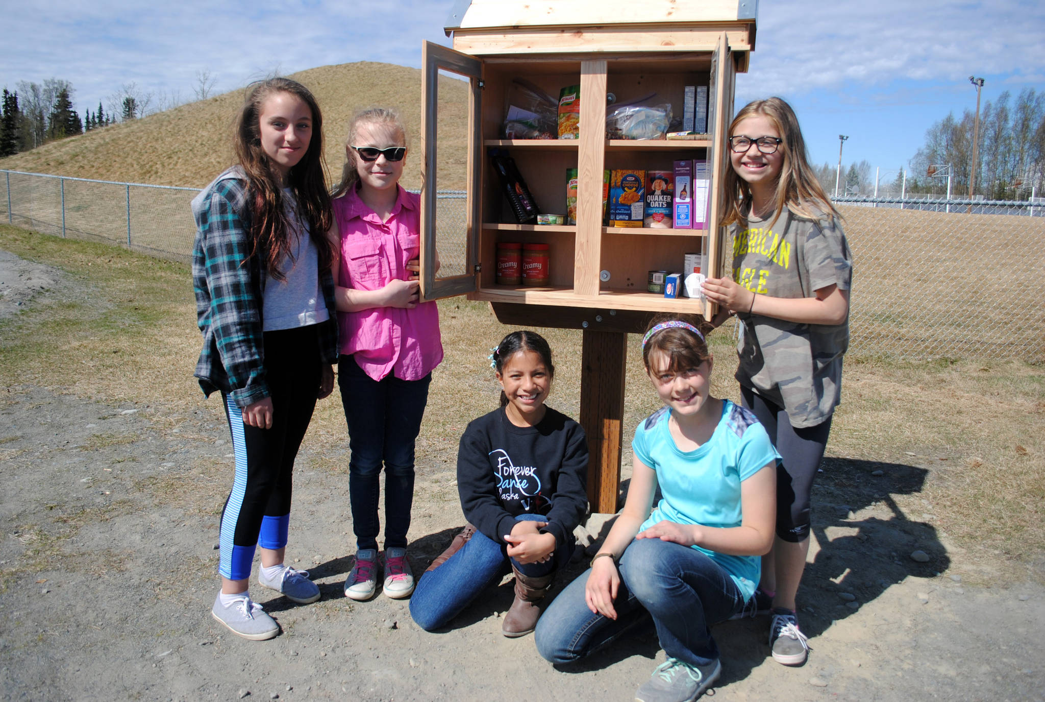 A group of Soldotna Montessori sixth-graders presented the idea for the Food Pantry to Soldotna City Council in order to make their vision a reality. The food pantry officially opened on Friday, May 12, 2017 in Soldotna, Alaska. (Kat Sorensen/Peninsula Clarion)
