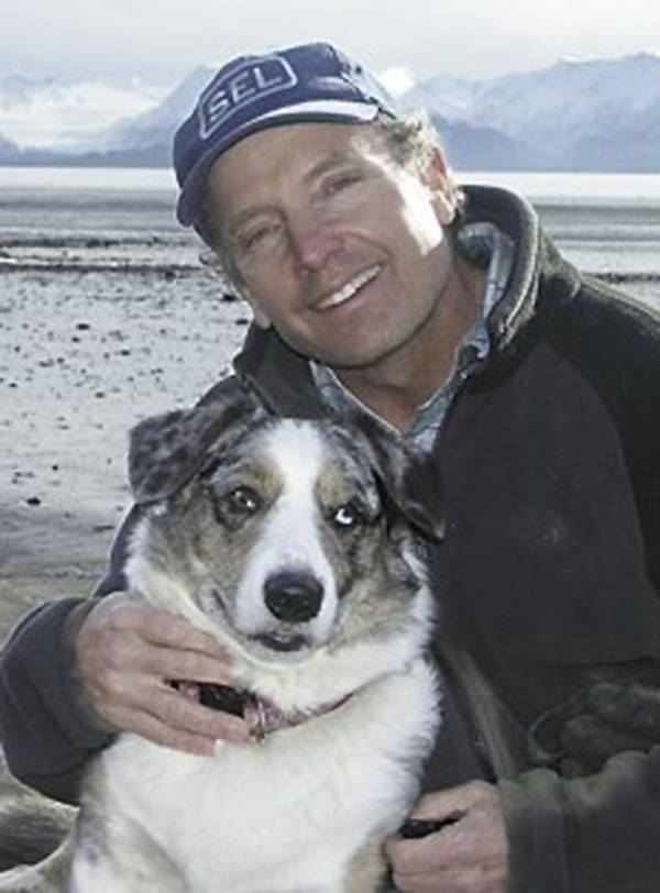 Dr. Taz Tally (with his dog Zip), author of 50 Hikes In Alaska’s Kenai Peninsula, will be at the Kenai Refuge Visitor Center on May 27. (Photo by Taz Tally)