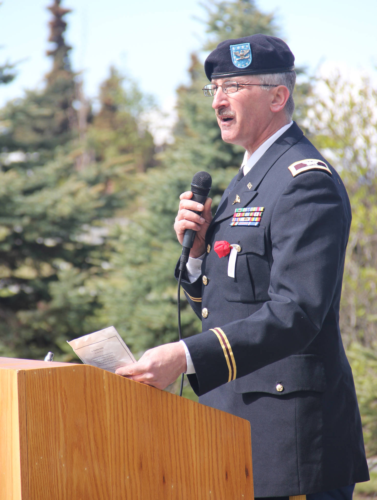 Col. James Halliday brings Memorial Day remarks in Kenai.