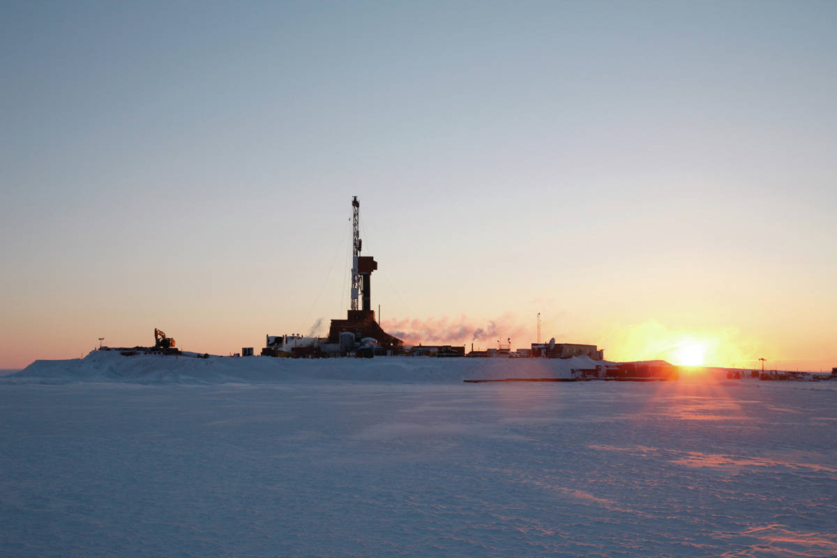 The Tulimaniq well at Smith Bay on the North Slope is seen in this Caelus Energy image. After heralding what they believe to be a major discovery in 2016, plans for an appraisal well to prove up the find have been put off based on sustained low oil prices and state policy uncertainty on tax incentives. (Photo/Courtesy/Caelus Energy)