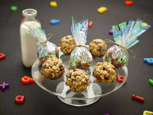 This June 16 photo provided by The Culinary Institute of America shows on-the-go cereal balls in Hyde Park, N.Y. This dish is from a recipe by the CIA. (Phil Mansfield/The Culinary Institute of America via AP)