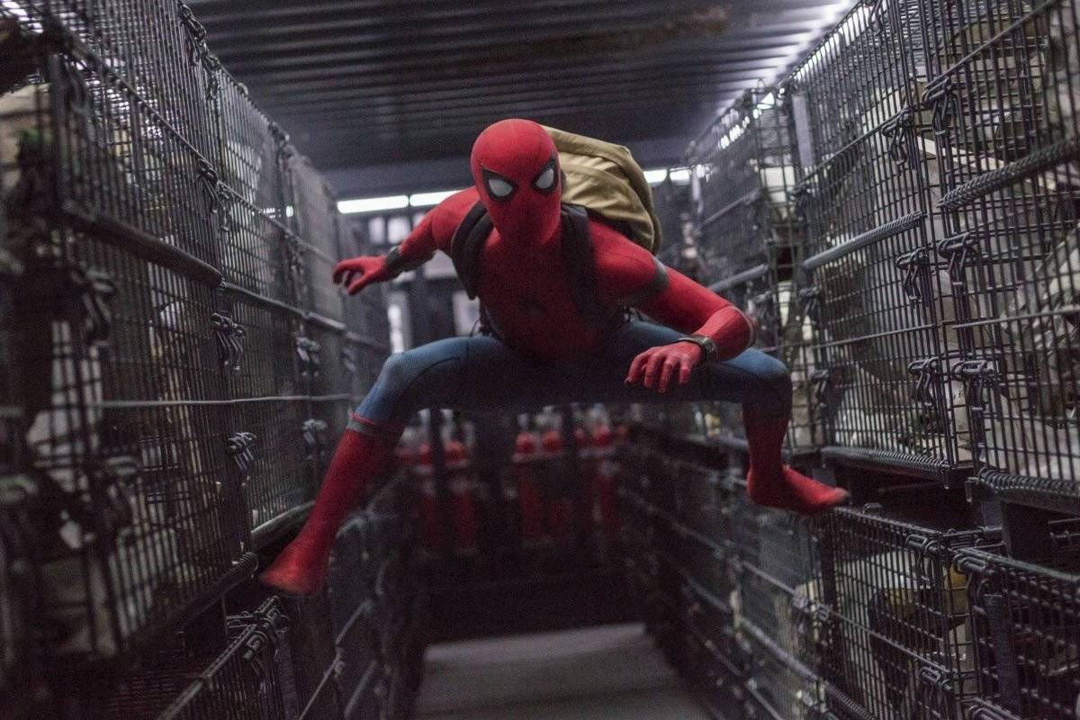 This image released by Columbia Pictures shows Tom Holland in a scene from “Spider-Man: Homecoming.” (Chuck Zlotnick/Columbia Pictures-Sony via AP)