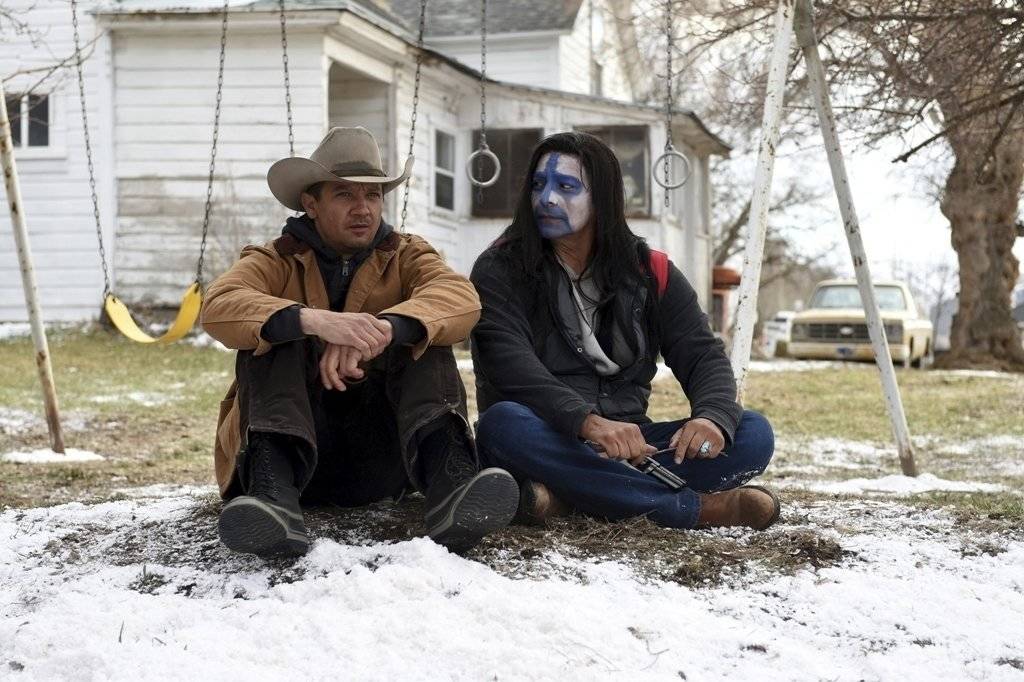 Jeremy Renner, left, and Gil Birmingham in a scene from “Wind River.” (Fred Hayes/The Weinstein Company via AP)