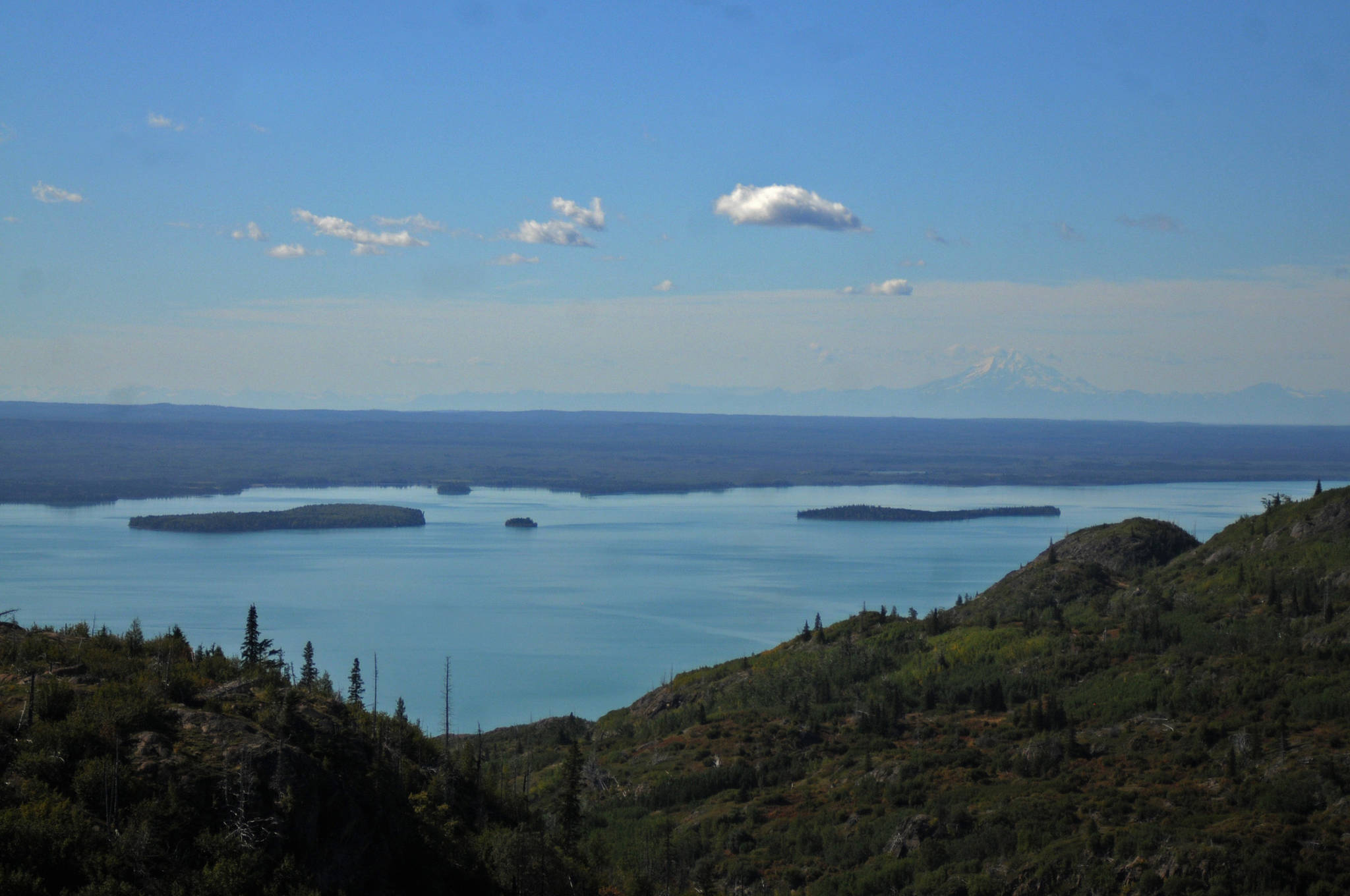 This August 2016 photo shows Skilak Lake with Mt. Redoubt in the background on the Kenai National Wildlife Refuge, Alaska. The state of Alaska is engaged in two lawsuits at the federal level with national implications, one of which involves a set of rules for hunting on the Kenai National Wildlife Refuge, finalized in March 2016. (Photo by Elizabeth Earl/Peninsula Clarion, file)