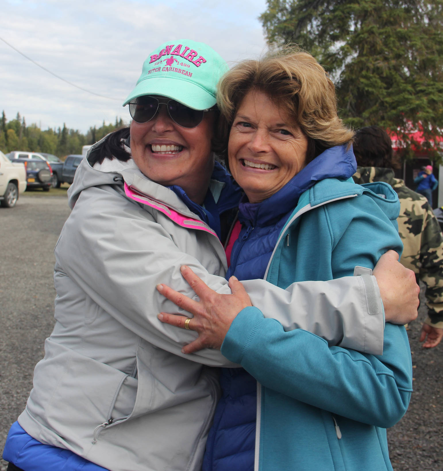 U.S. Senator Lisa Murkowski gets a hug from fellow Women’s Classic participant.
