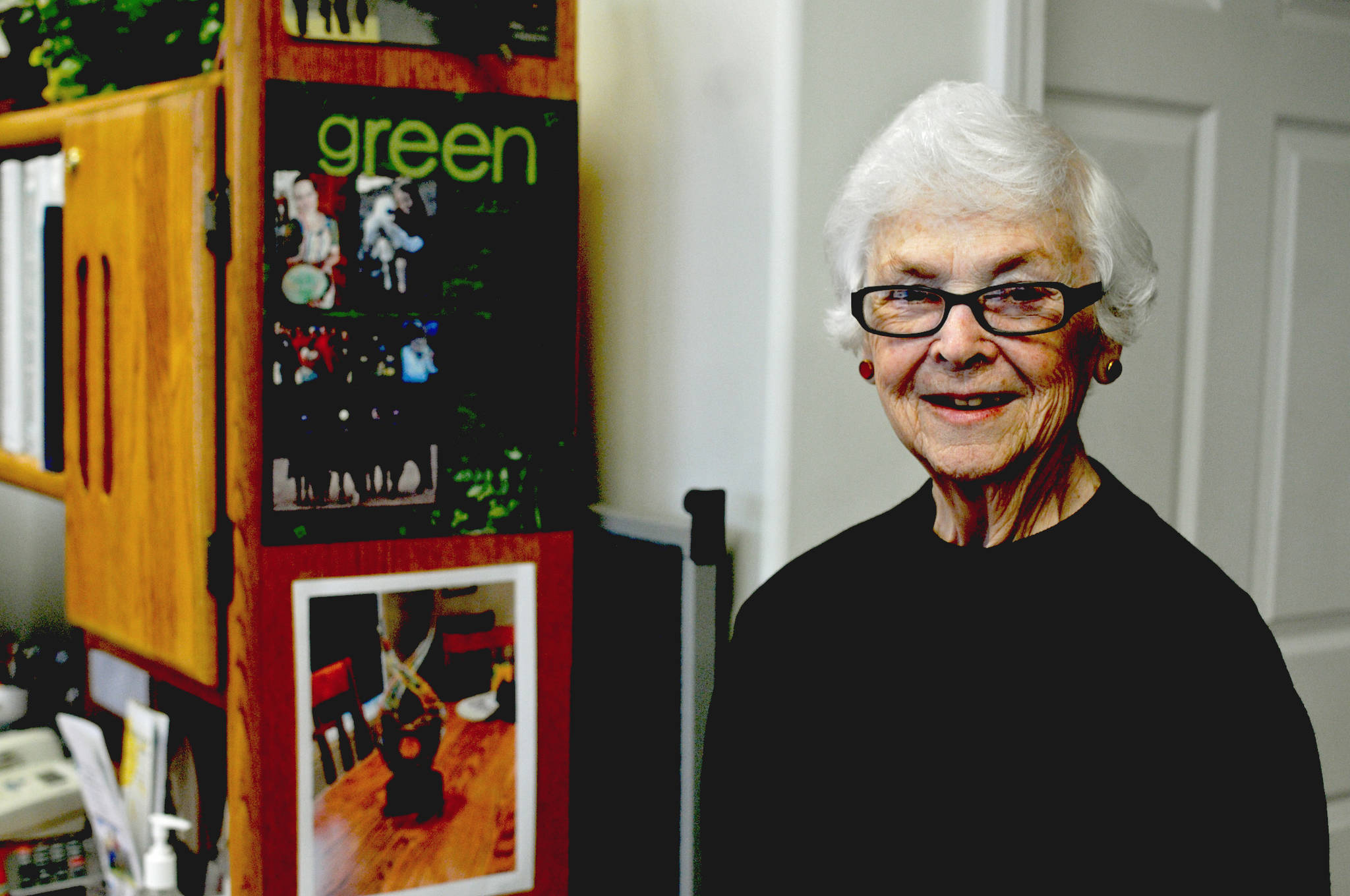 Jane Stein, the president of Bridges Community Resource Network’s board of directors, stands for a portrait at the organization’s office Friday, Sept. 22, 2017 in Soldotna, Alaska. Stein, a longtime volunteer in the community, was recognized for her service at the annual Industry Appreciation Day with the Donald E. Gilman Award for community, governmental and civic service from the Kenai Chamber of Commerce. (Photo by Elizabeth Earl/Peninsula Clarion)