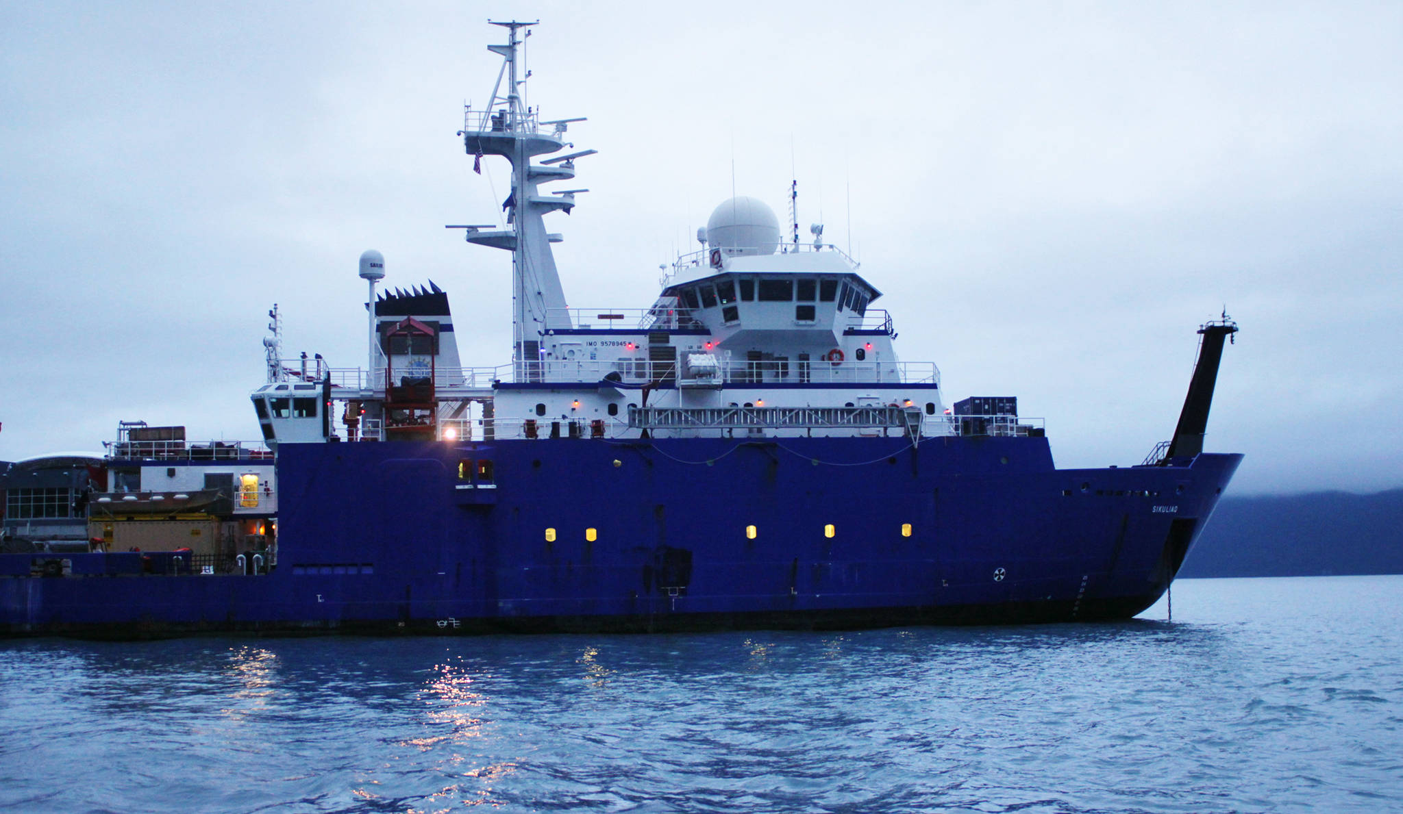 The research vessel Sikuliaq is docked at its homeport in Seward on Saturday, July 15, preparing for a research cruise through the Beaufort Sea on which oceanographer Dr. Carin Ashjian served as chief scientist. After the recent conclusion of the cruise, Dr. Ashjian was one of eight female scientists to participate in a discussion on women in science, organized by the conservation nonprofit Cook Inletkeeper, at the Kenai Fine Arts Center on Friday.