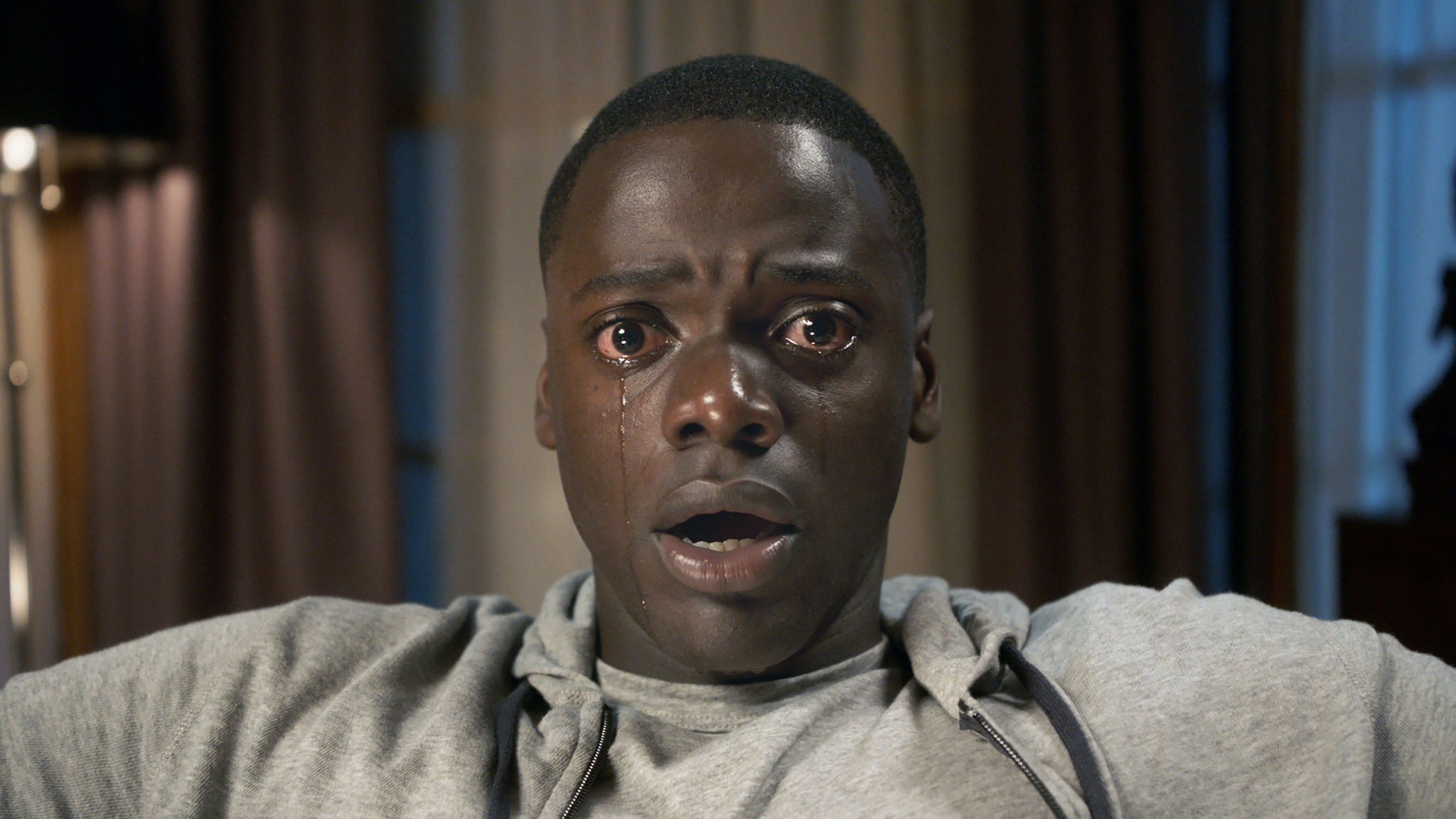 Daniel Kaluuya as Chris Washington in “Get Out,” a speculative thriller from Blumhouse (producers of “The Visit,” “Insidious” series and “The Gift”) and the mind of Jordan Peele, when a young African-American man visits his white girlfriend’s family estate, he becomes ensnared in a more sinister real reason for the invitation. (Universal Pictures via AP)
