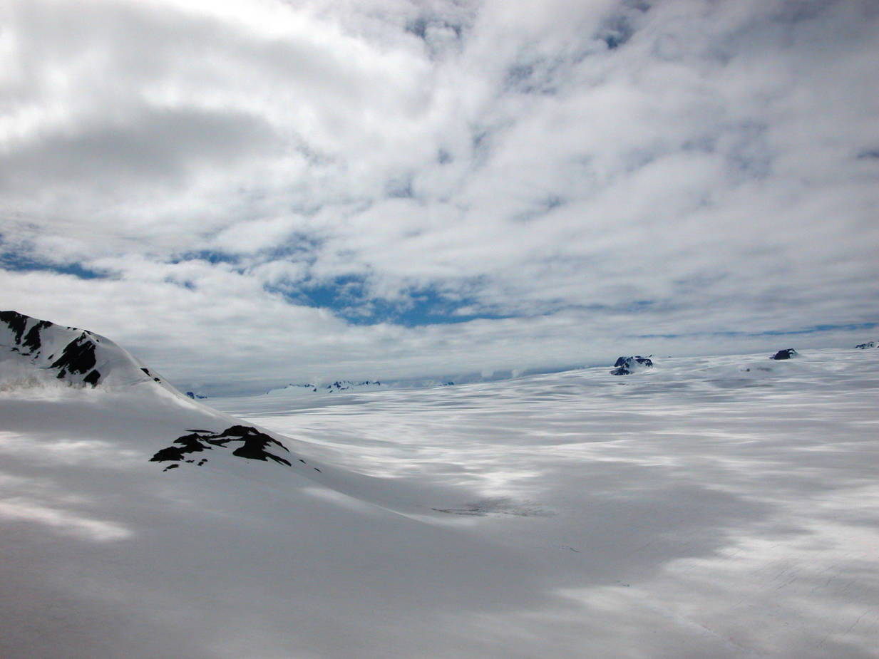 The Harding Icefield, named after President Warren Harding who visited the Territory of Alaska in 1923, straddles the Kenai Mountains between Kenai National Wildlife Refuge and Kenai Fjords National Park. (Photo provided by refuge)