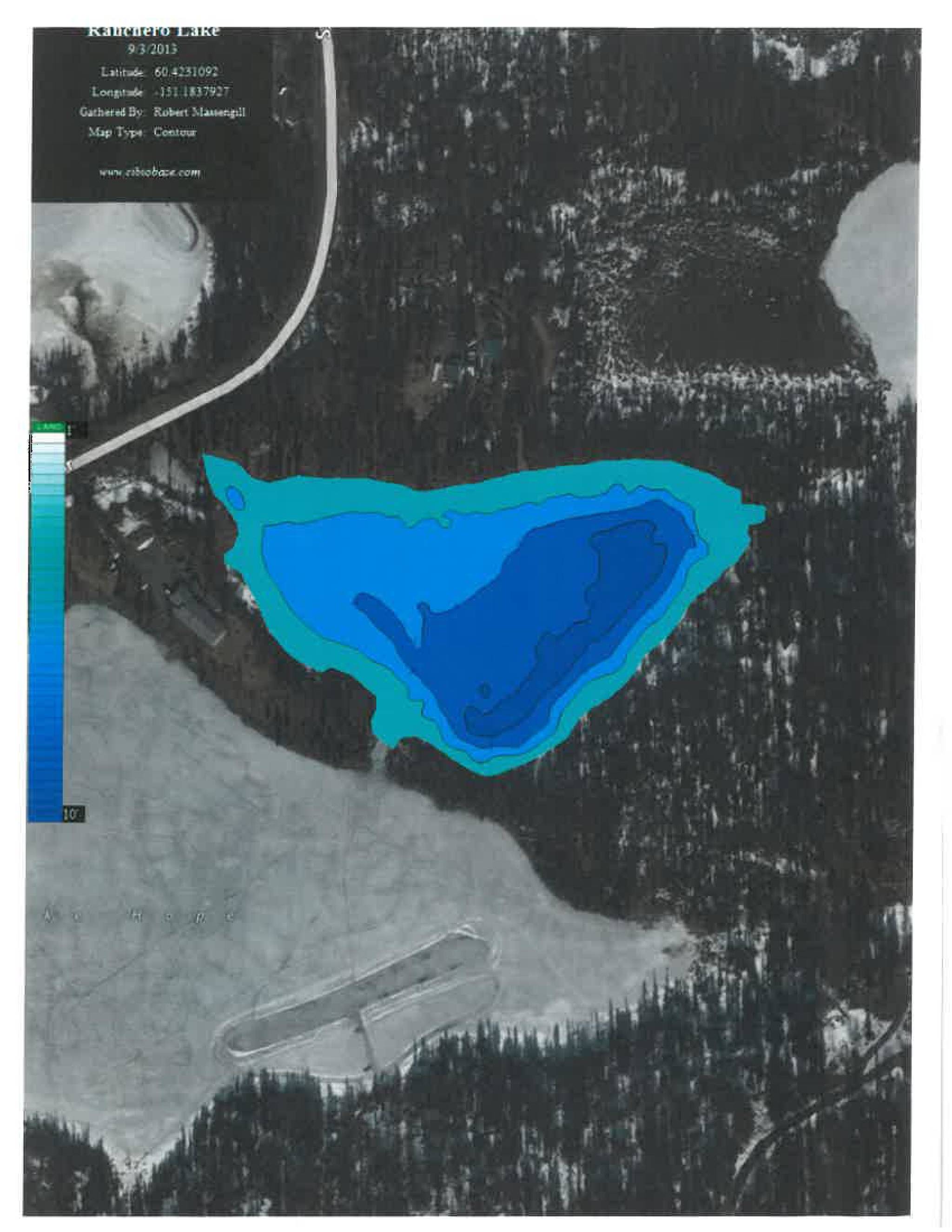 This bathymetric map from the Alaska Department of Fish and Game shows Leisure Lake, one of the lakes in the Tote Road area known to contain pike. (Courtesy the Alaska Department of Fish and Game)
