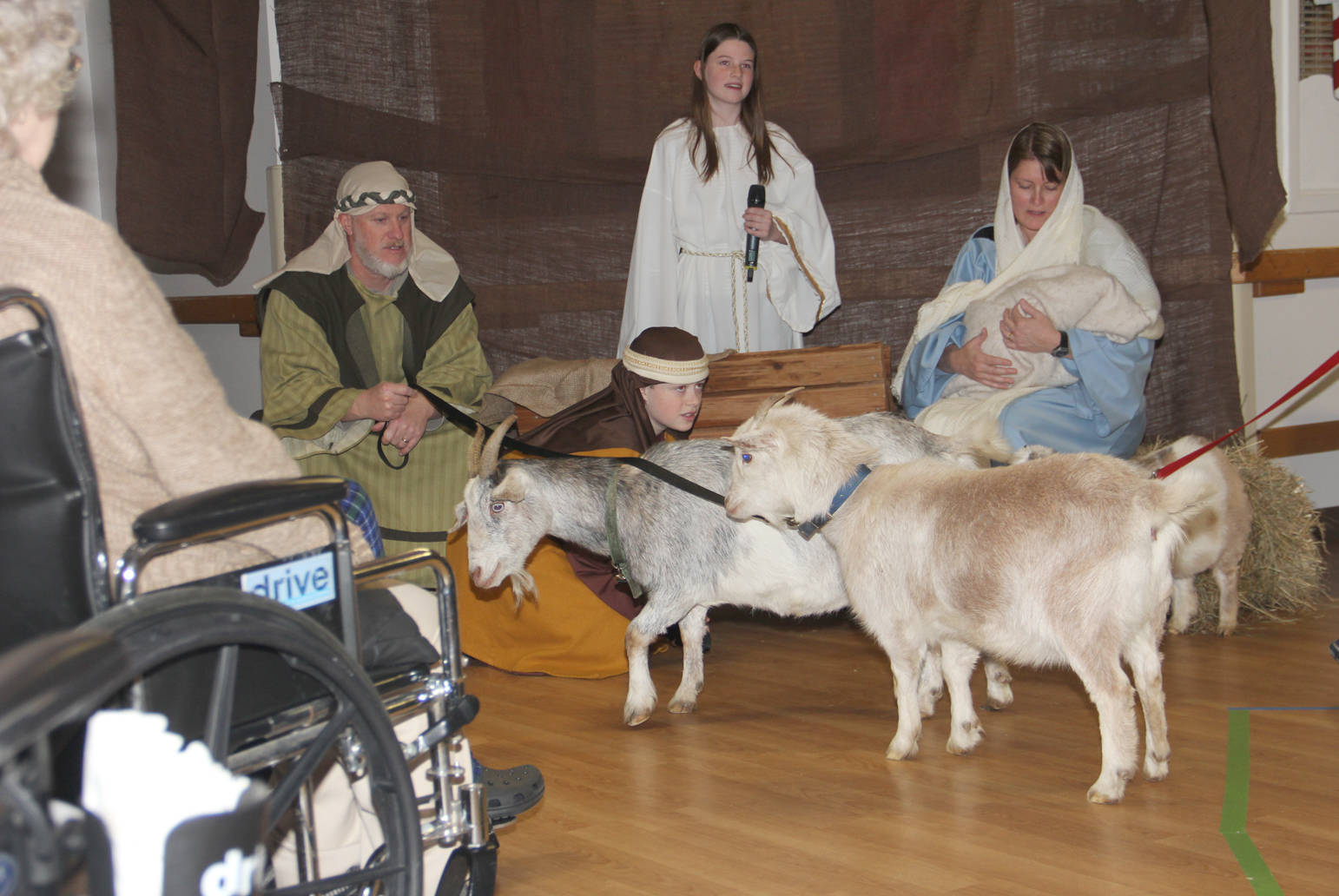 Even the goats came to visit as Bethlehem Revisited journeyed to Heritage Place.