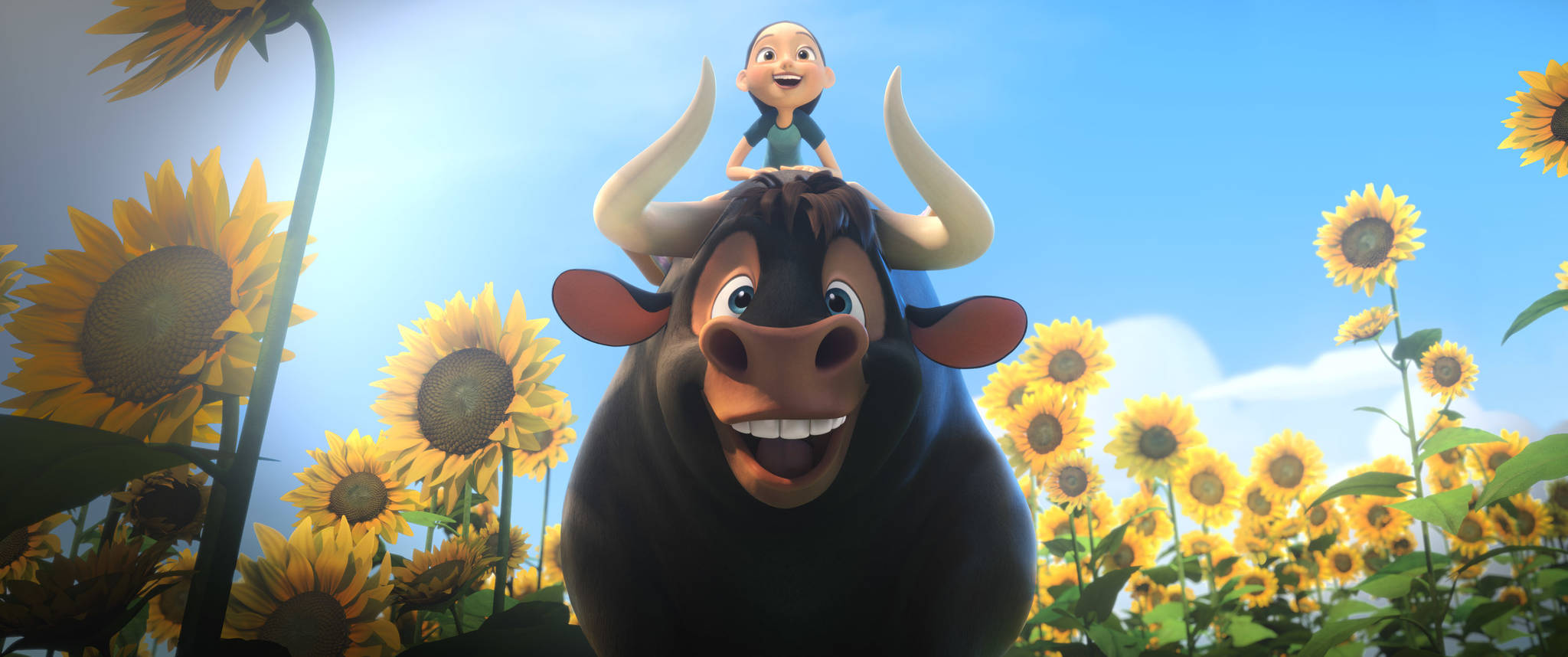 This image released by Twentieth Century Fox shows a scene from the animated film, “Ferdinand.” (Twentieth Century Fox via AP)