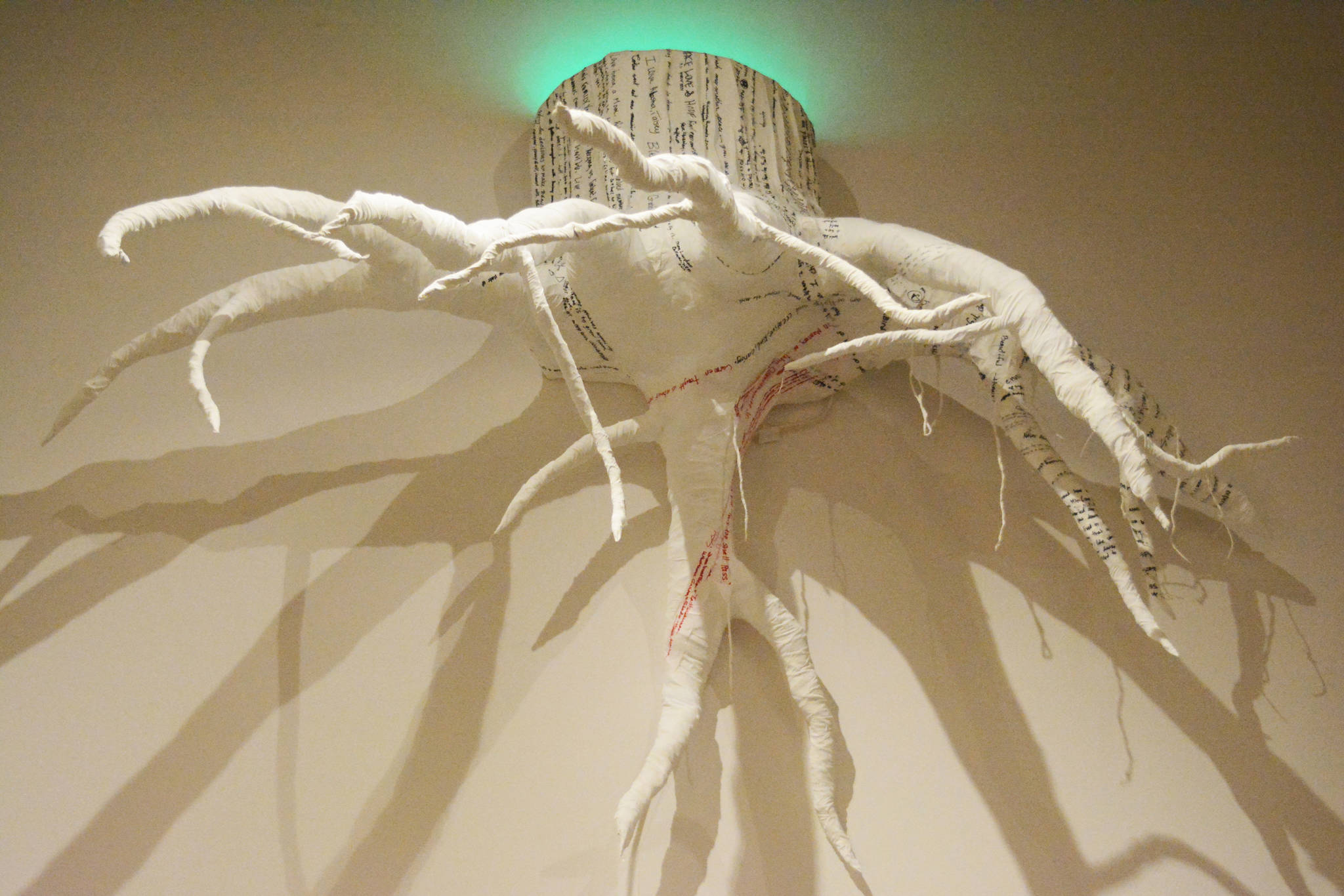 Lynn Naden’s giant Root Ball in her Root shows. (Photo by Michael Armstrong, Homer News)