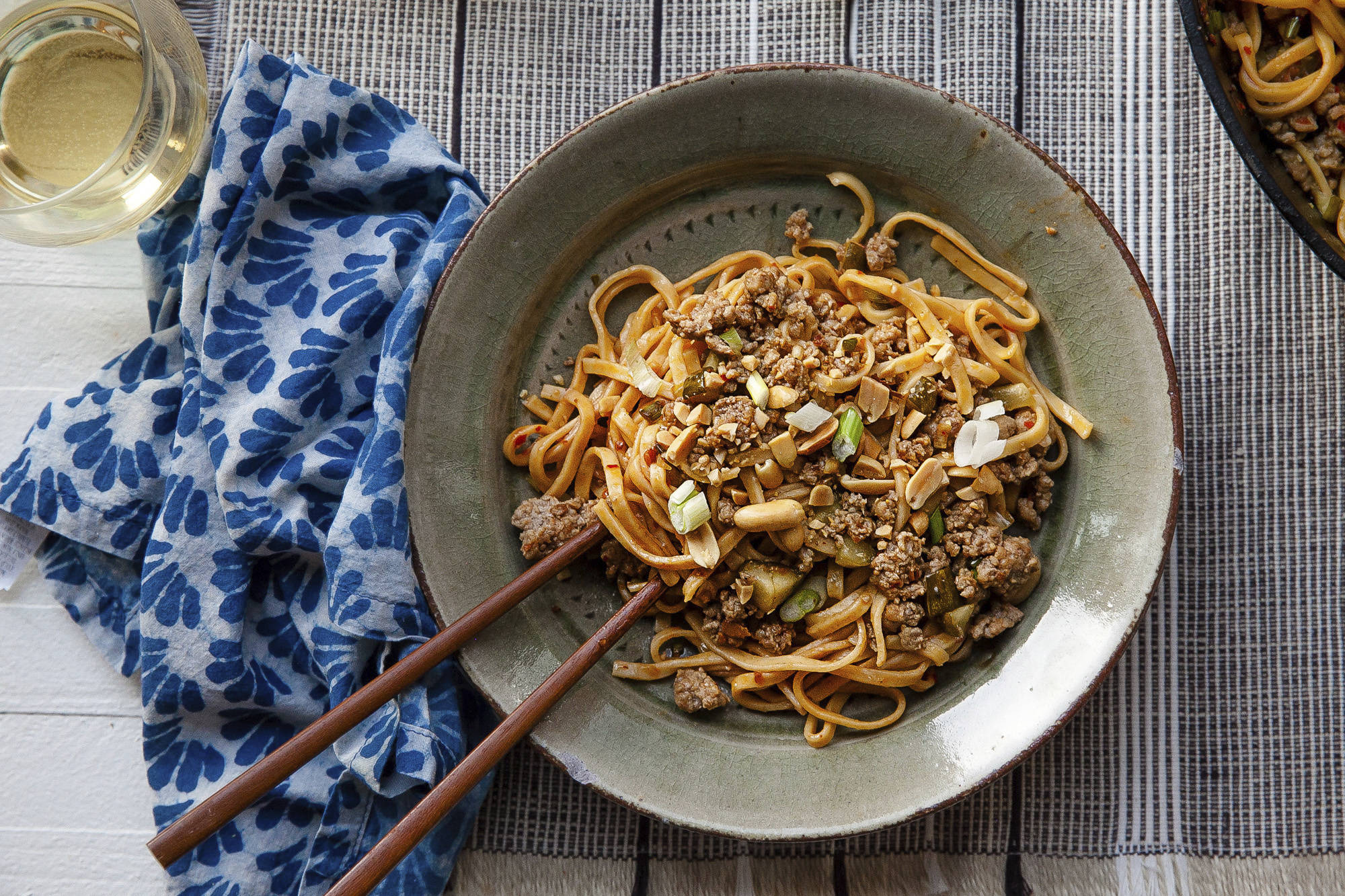 This Dec. 14, 2017 photo shows Dan Dan Noodles in New York. This dish is from a recipe by Katie Workman. (Carrie Crow via AP)