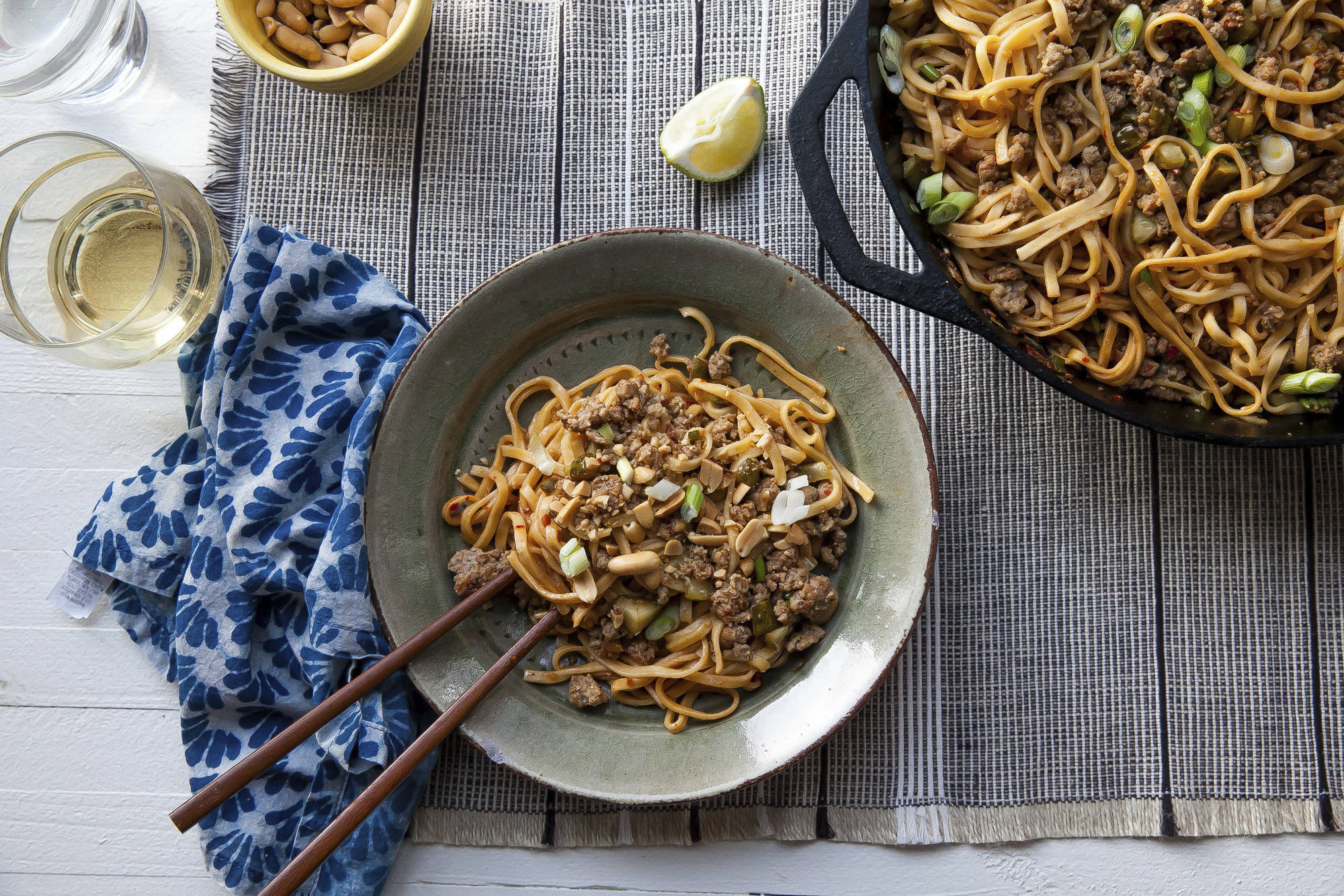 This Dec. 14, 2017 photo shows Dan Dan Noodles in New York. This dish is from a recipe by Katie Workman. (Carrie Crow via AP)