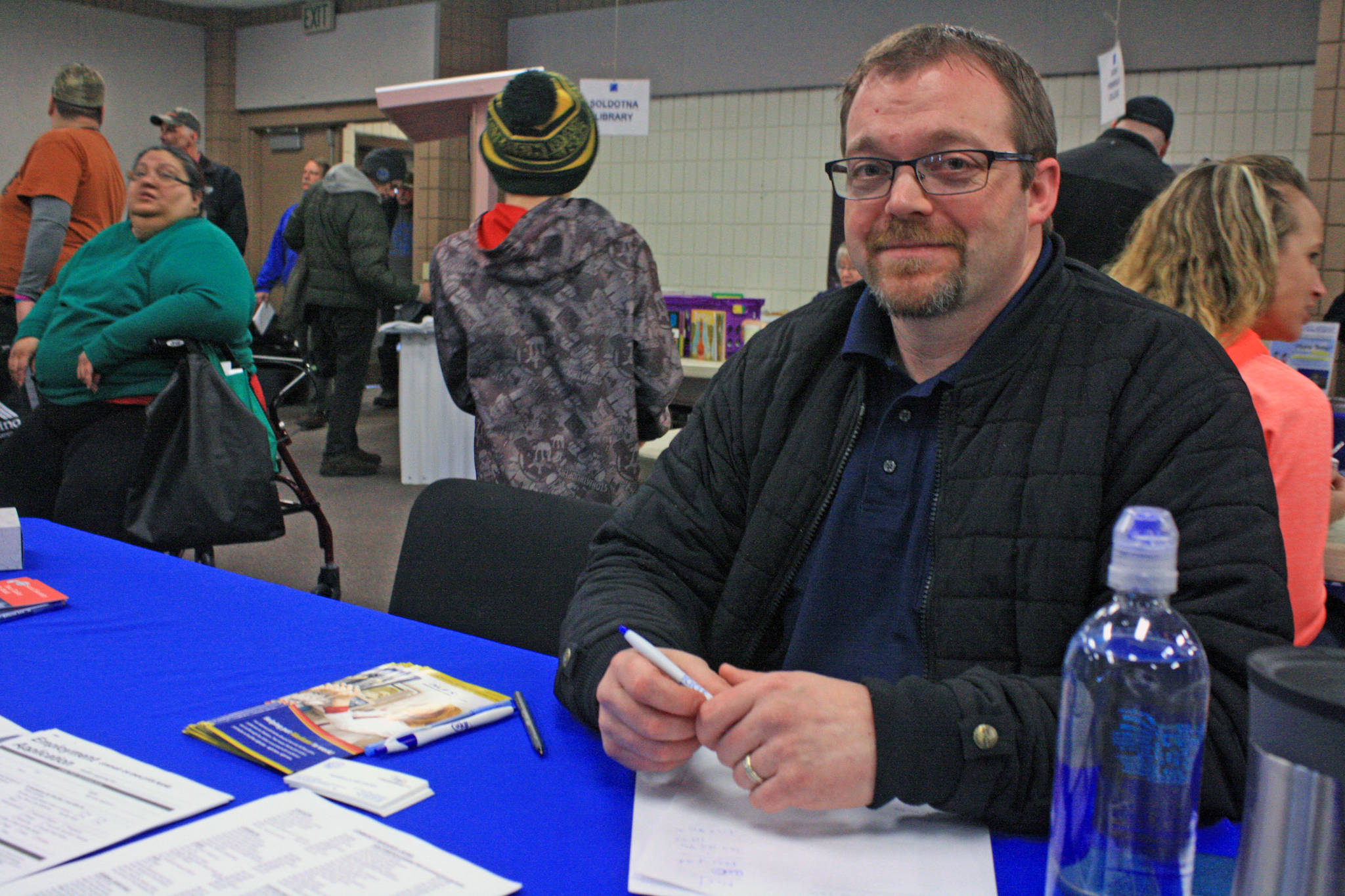 “I think that so far today we’ve had a few people who we see in the job center who don’t always engage in conversation with us. But in this forum they seem to ask more questions, and it’s an opportunity to encourage them to speak up and ask for help.” — Jason Warfle, an employment services technician with the Department of Labor