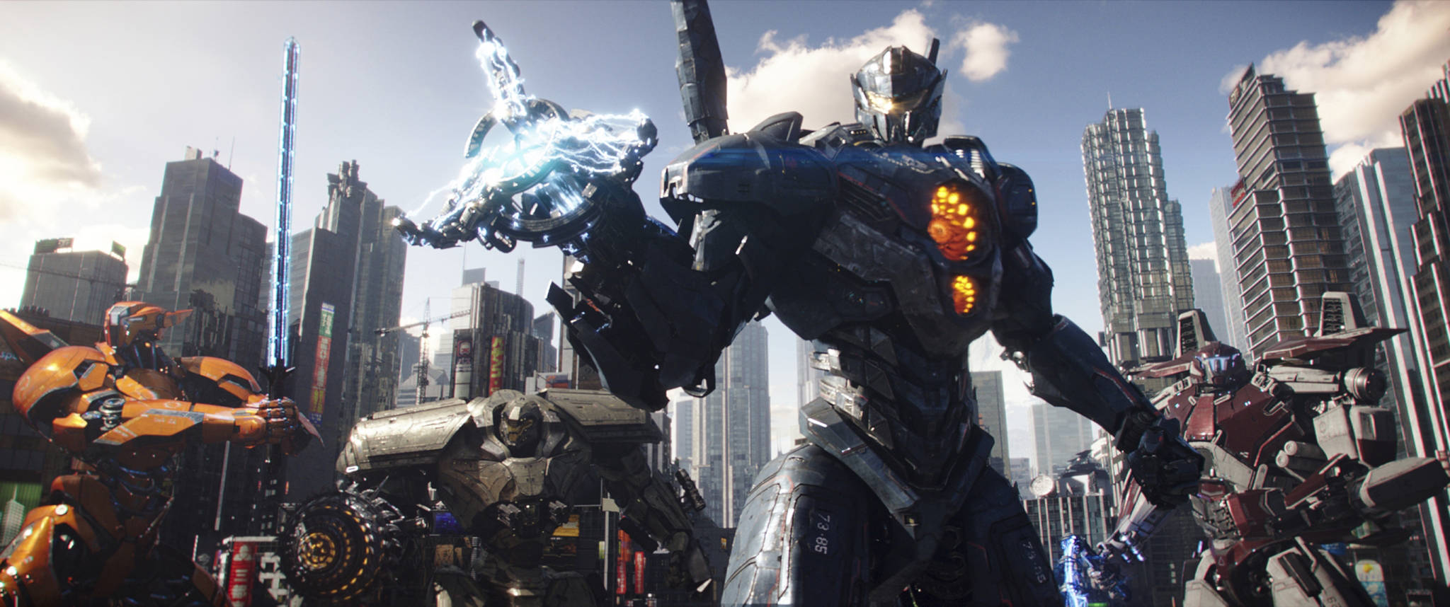 This image released by Universal Pictures shows a scene from “Pacific Rim Uprising.” (Legendary Pictures/Universal Pictures via AP)