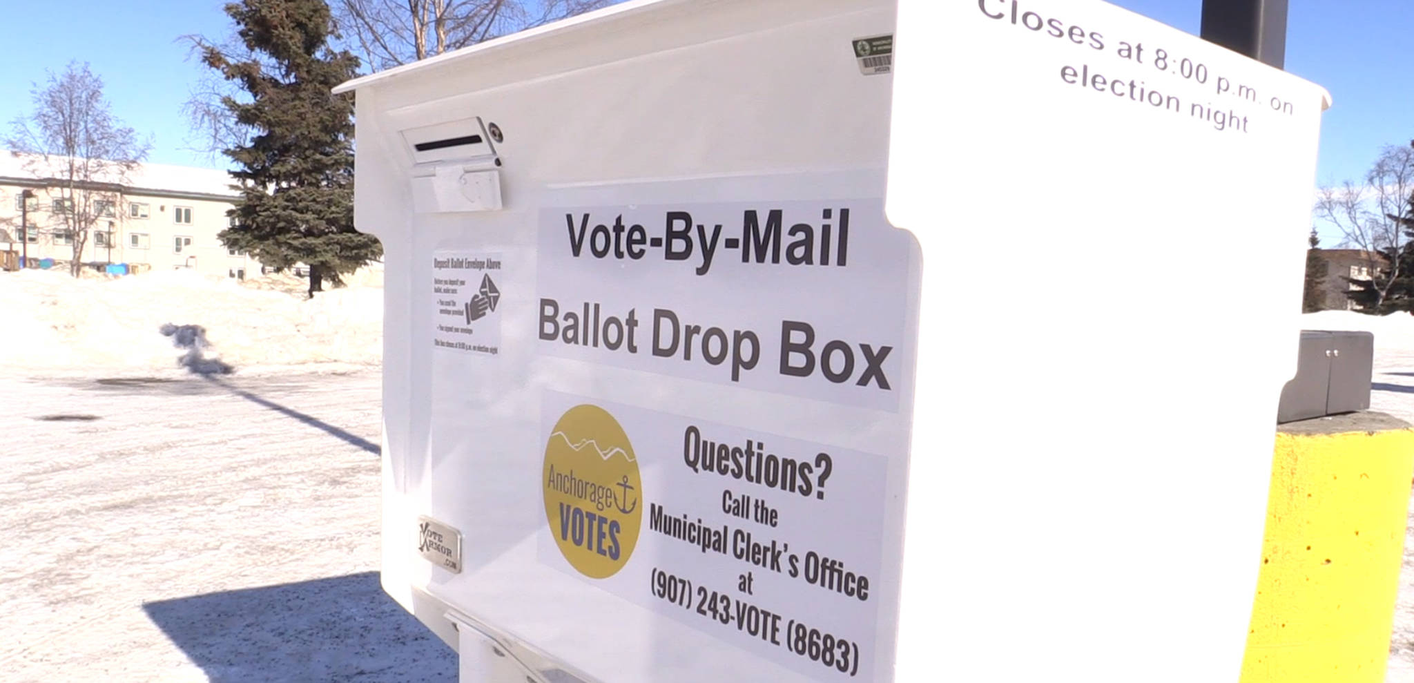 A Municipality of Anchorage vote-by-mail drop box is seen in an undated photo. (Maria Athens | For the Juneau Empire)