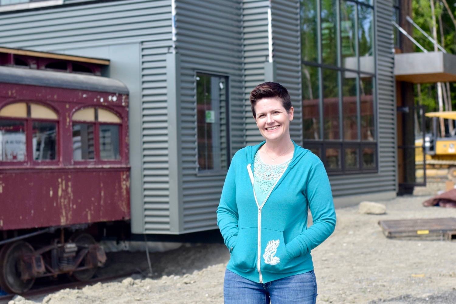 Addie Camp Dining Car eatery and wine bar’s chef Maya Wilson is still conceptualizing her menu Tuesday, June 12, 2018, in Soldotna, Alaska. She hopes to partner with peninsula farmers and vendors to offer as many local ingredients as possible. (Photo by Victoria Petersen/Peninsula Clarion)