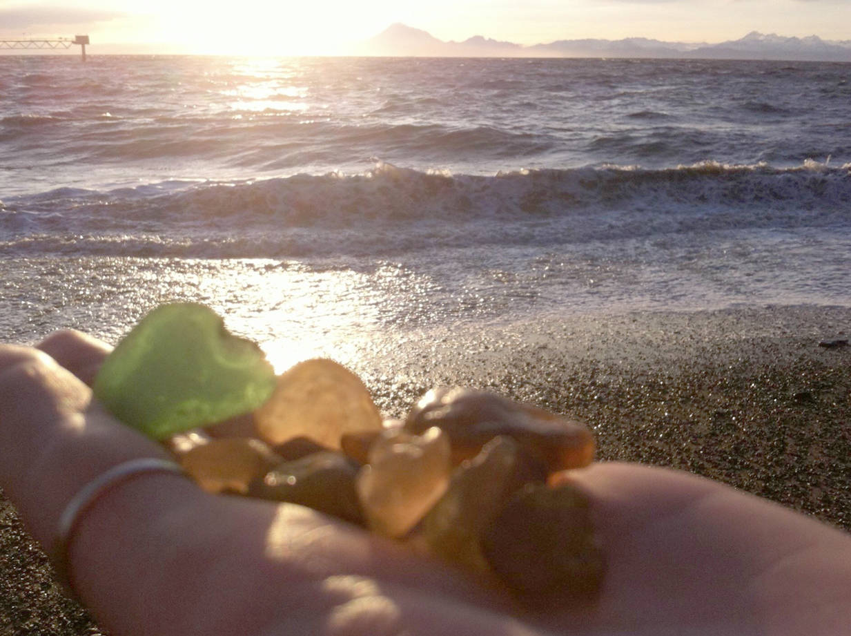 Translucent agates of many colors are found along Kenai Peninsula beaches with patience and luck. (Photo by Donna Brewer)