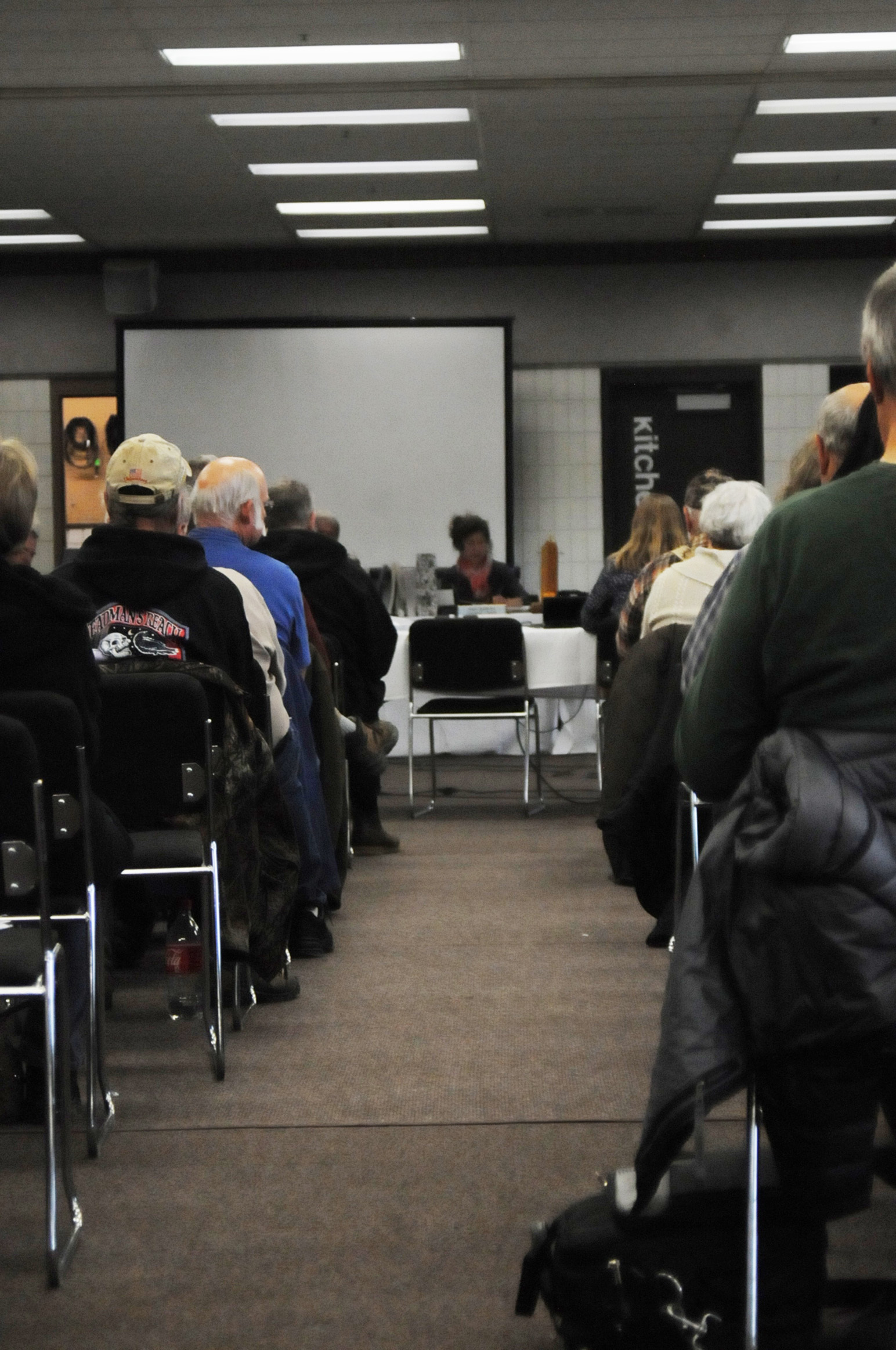 Dozens of people from around Alaska turned out for the Board of Fisheries' worksession to comment on fisheries issues Tuesday, Oct. 17, 2016 in Soldotna, Alaska. (Elizabeth Earl/Peninsula Clarion, file)
