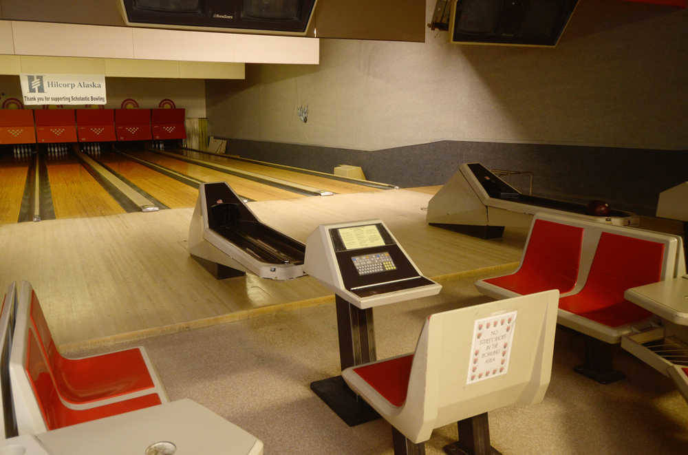 This November 14, 2015 photo shows the interior of the Kenai Bowling alley, which closed in September 2015, in Kenai. The bowling alley is now owned by the city of Kenai, which will soon begin seeking management for it. (Ben Boettger/Peninsula Clarion)