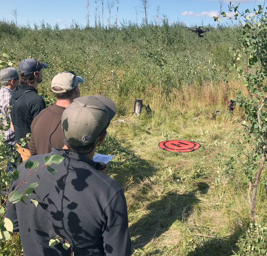 Some of the 11 U.S. Fish & Wildlife Service students training on the Kenai National Wildlife Refuge to become UAS pilots. (Photo by Brian Mullin, USFWS)