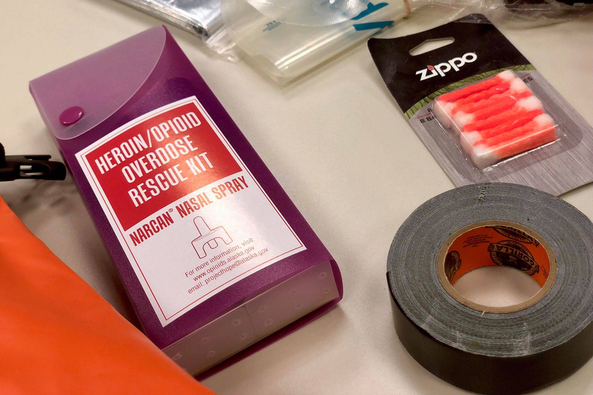 A Narcan kit can be used to reverse the effects of an opioid-related overdose, on Thursday, Oct. 18, 2018, in Kenai, AK. (Photo by Victoria Petersen/Peninsula Clarion)