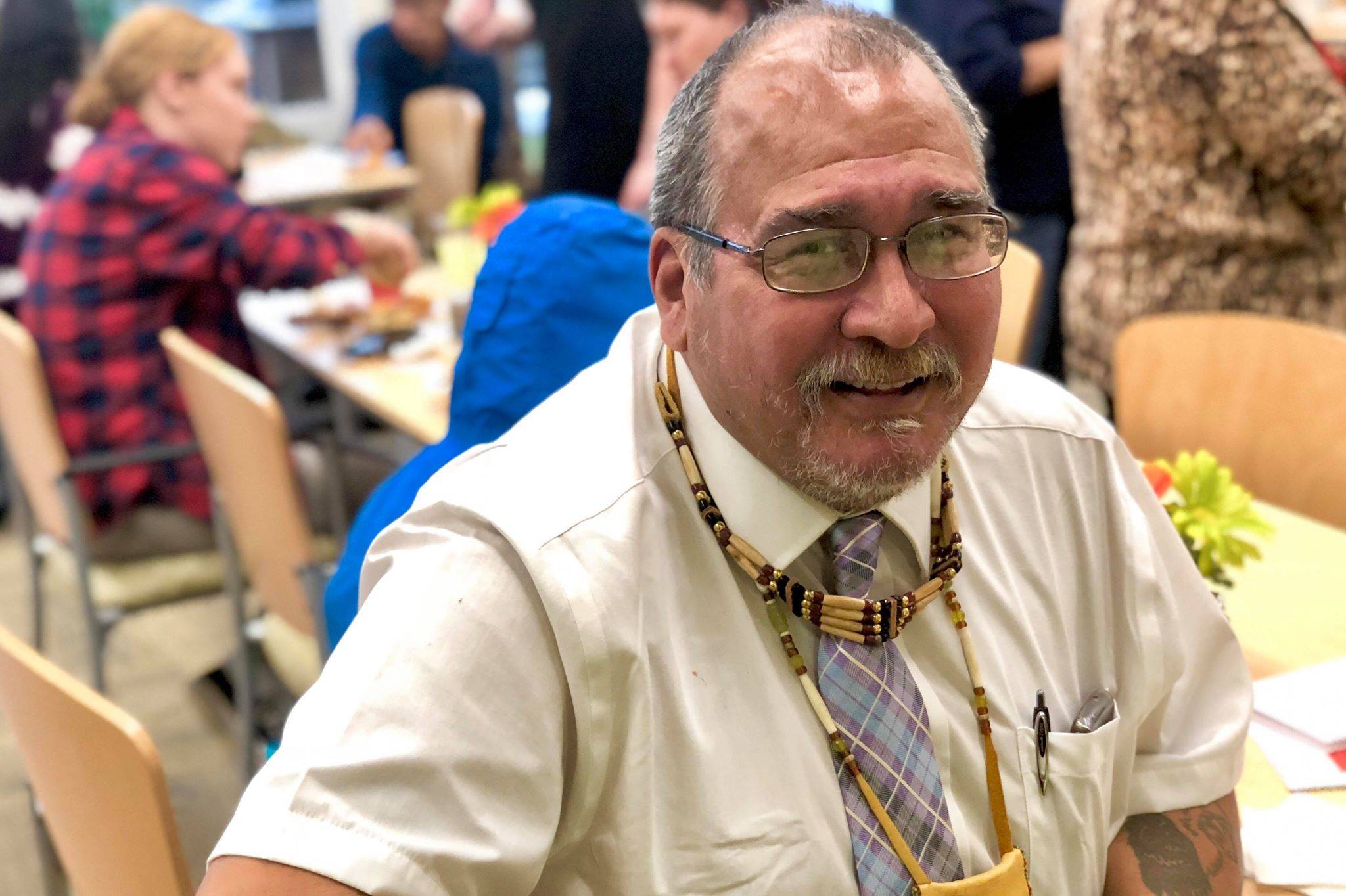 Eli Darien, is one of the first graduates of the Kenaitze Indian Tribe’s Henu’ Community Wellness Court program, on Friday, Oct. 19, 2018, in Kenai, AK. (Photo by Victoria Petersen/Peninsula Clarion)