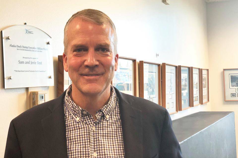 Senator Dan Sullivan spoke at a joint Soldotna, Kenai Chamber Luncheon, Thursday, Nov. 8, 2018, in Kenai, Alaska, at the Kenai Visitor’s Center. (Photo by Victoria Petersen/Peninsula Clarion)