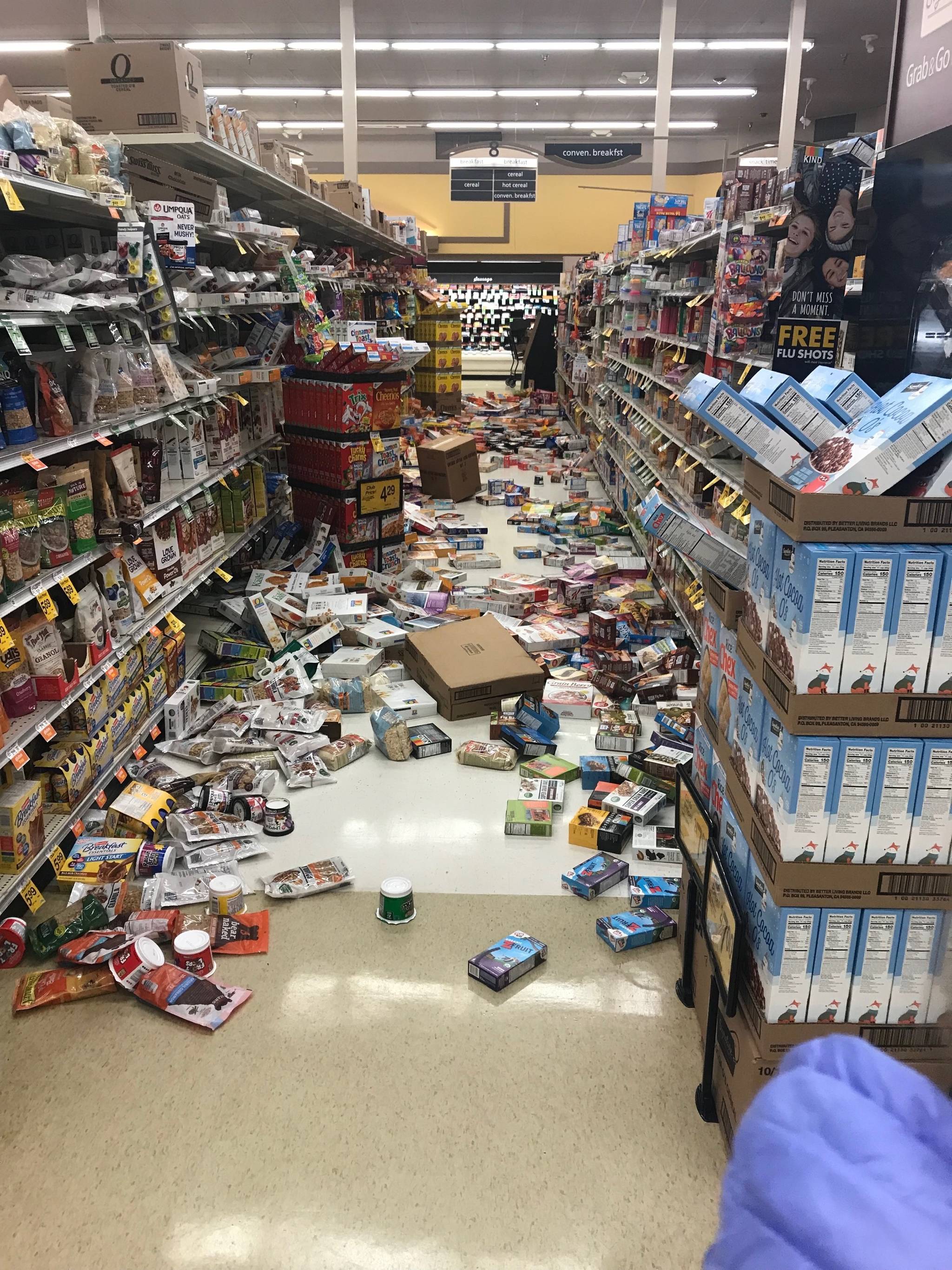 The Safeway in Anchorage at Minnesota and Northern Lights saw its shelves emptied by the earthquake. (Contributed Photo - Huey Winston)