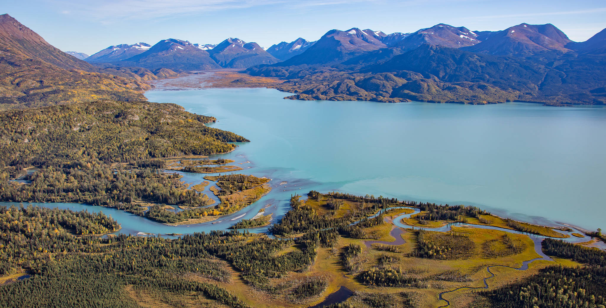 An aerial photograph from “The Kenai River: An Aerial Perspective” by Homer photographer Ian Reid. Reid released the book, which is available on demand, in November. (Photo courtesy Ian Reid)