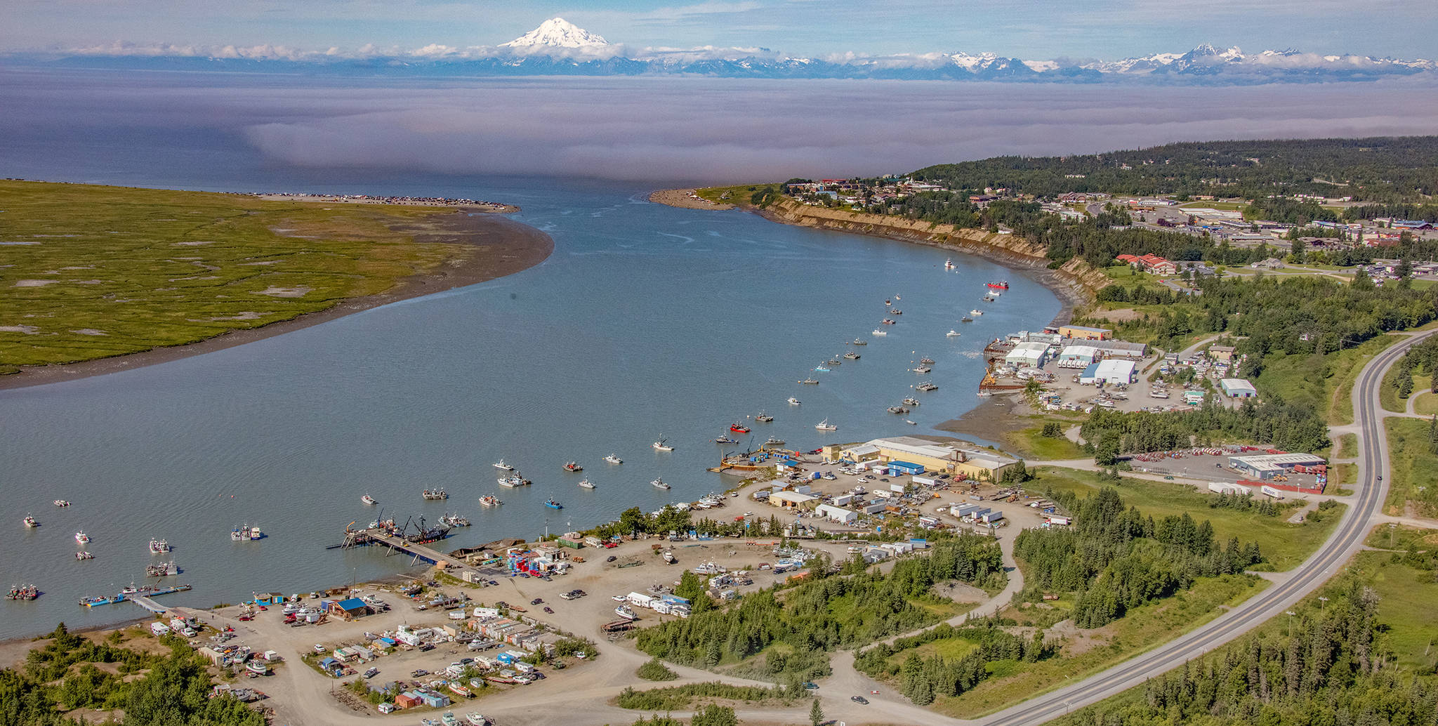 An aerial photograph from “The Kenai River: An Aerial Perspective” by Homer photographer Ian Reid. Reid released the book, which is available on demand, in November. (Photo courtesy Ian Reid)