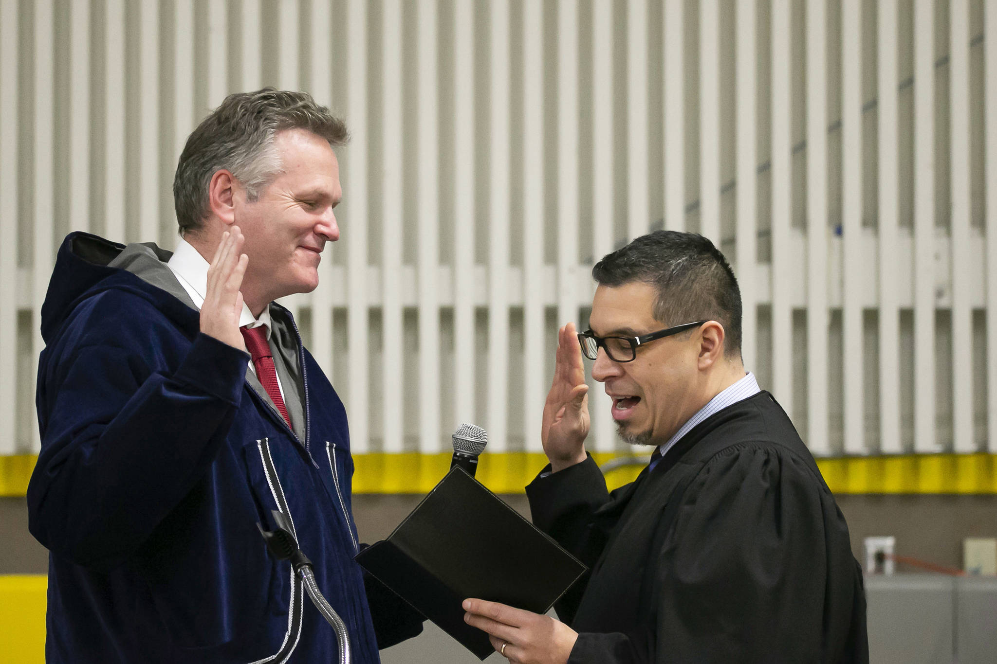 Dunleavy sworn in as Alaska governor after location changes