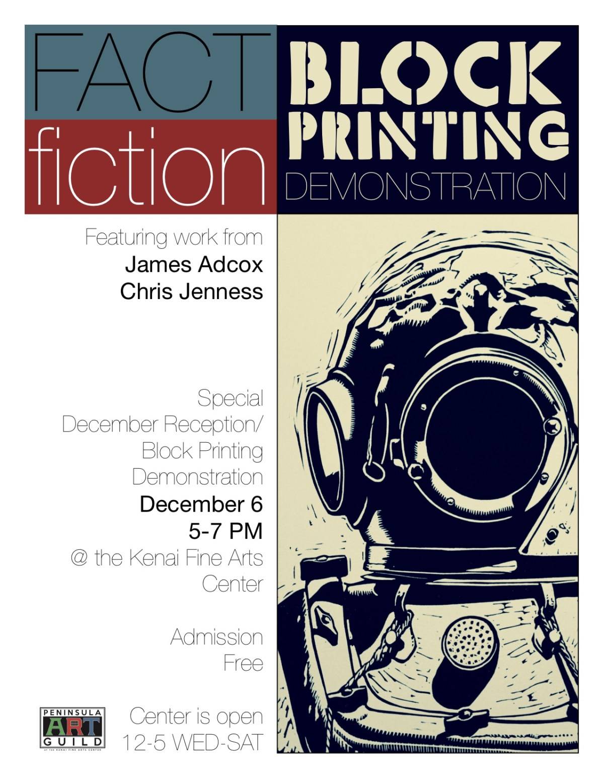 Kenai Fine Arts Center Celebrates the Holidays with Open House and Printmaking Demo
