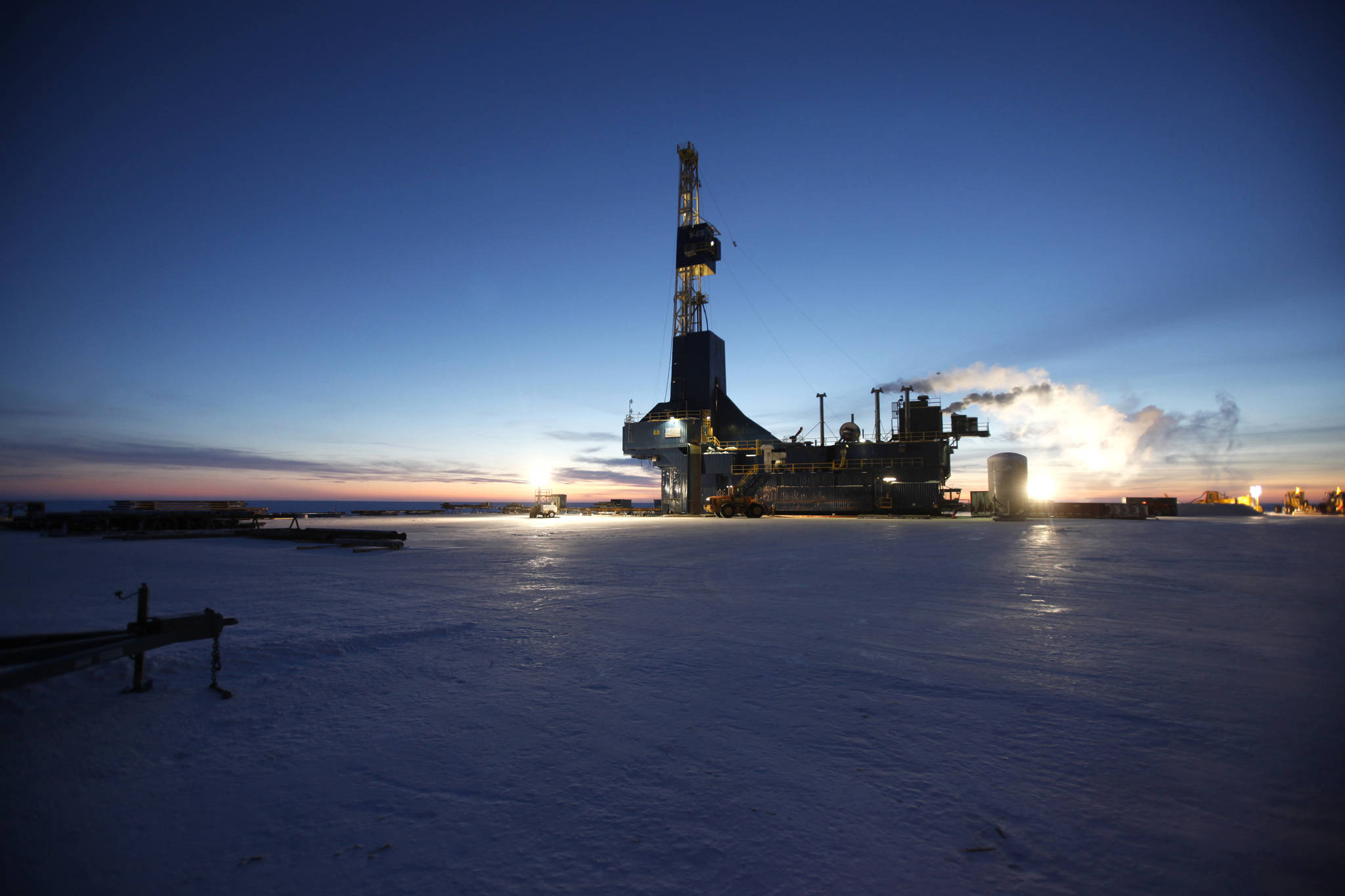 A drill rig works in the Colville Delta operations in 2014. (Photo/Courtesy/Repsol)