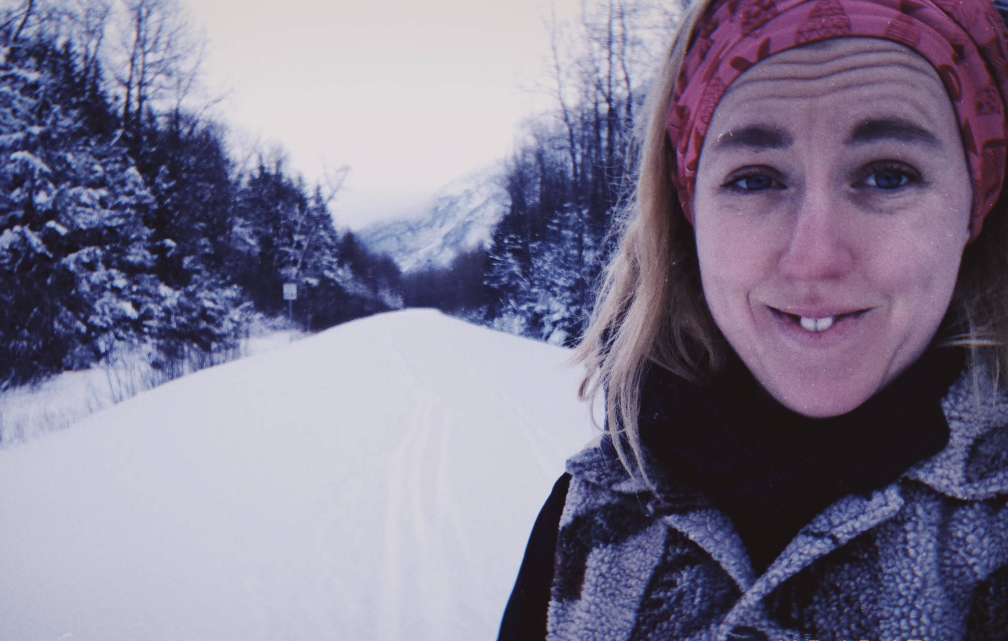 The author is seen here, skiing on Christmas Day. She took a selfie to send to her mother, proving that she wasn’t sad to spend the holidays far from family. (Photo by Kat Sorensen/Peninsula Clarion)