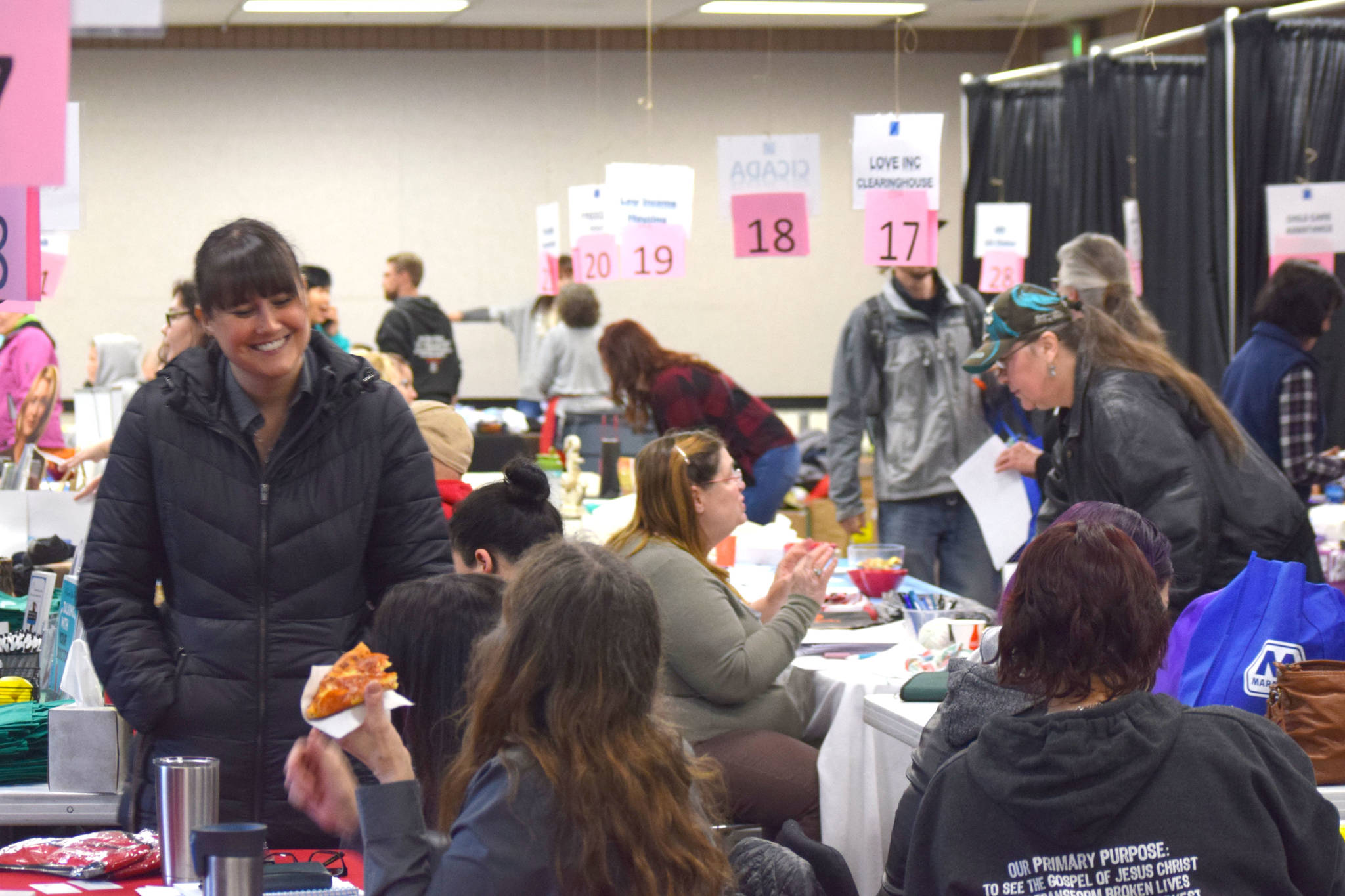 Members of the community come together to provide a variety of services during Project Homeless Connect at the Soldotna Regional Sports Complex on Wednesday, Jan. 23, 2019. (Photo by Brian Mazurek/Peninsula Clarion)