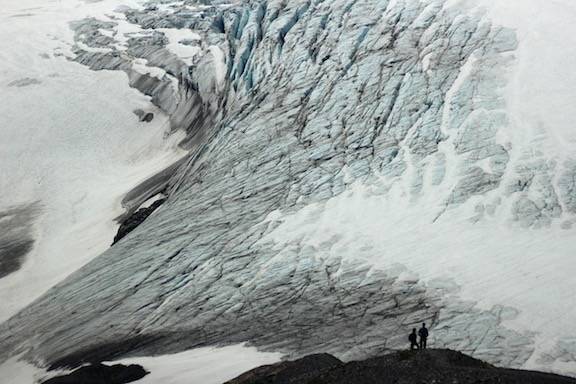 An image from the upcoming photography show by artist Ben Boettger features Exit Glacier in the Harding Ice Field in June 2018. (Photo by Ben Boettger/Courtesy of Elizabeth Earl)