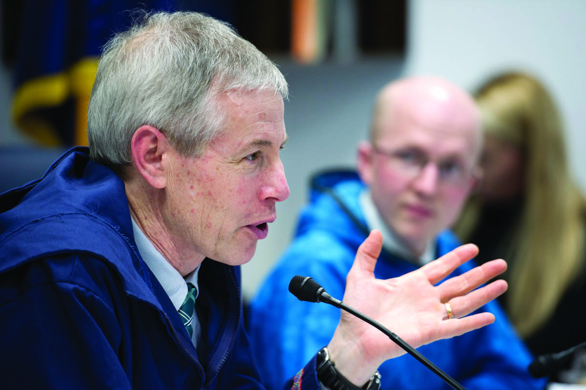 Rep. Matt Claman, D-Anchorage, speaks during a legislative session at the Capitol in January 2017. (Michael Penn/Juneau Empire file photo)