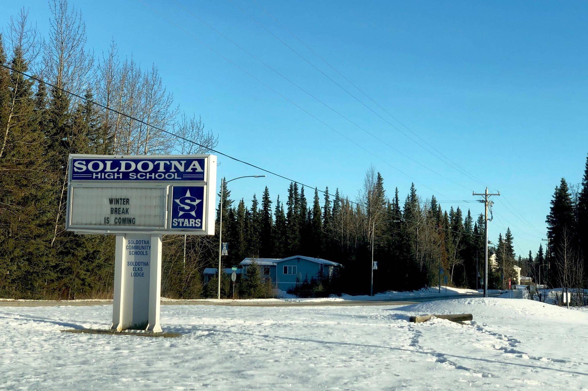 Soldotna High School, pictured on Thursday. (Photo by Victoria Petersen)